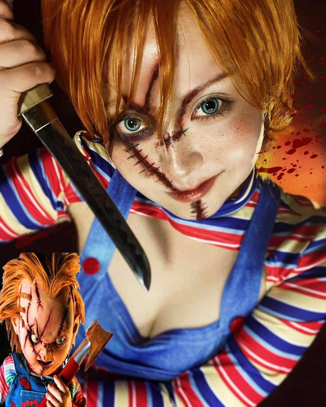 ＬＩＮＣＡさんのインスタグラム写真 - (ＬＩＮＣＡInstagram)「🔪♥️  #happyhalloween 2023 #childsplay #chucky #chuckydoll #japan #cosplaygirl #コスプレ #コスプレイヤー」10月31日 17時02分 - linstgram1217