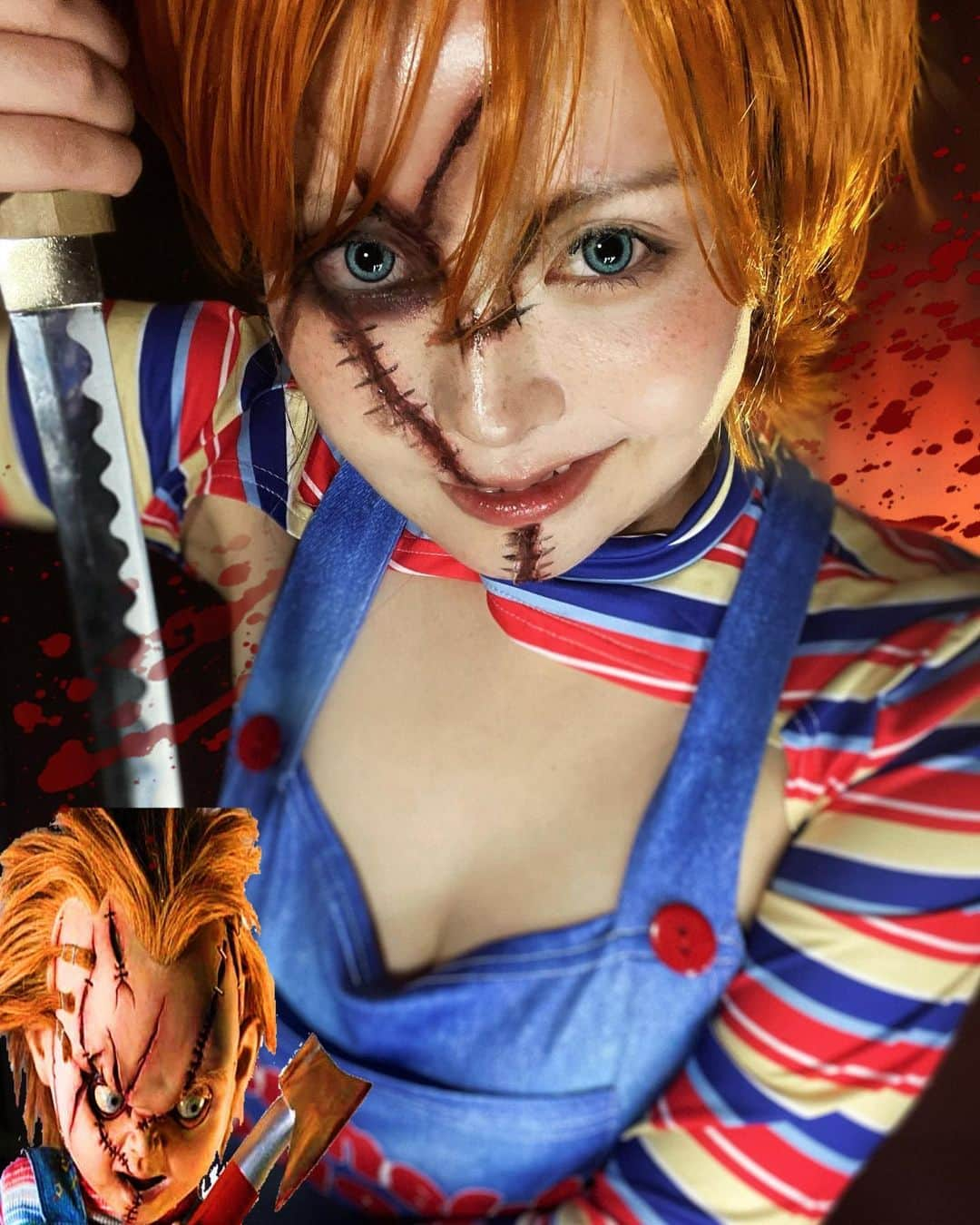 ＬＩＮＣＡさんのインスタグラム写真 - (ＬＩＮＣＡInstagram)「🔪♥️  #happyhalloween 2023 #childsplay #chucky #chuckydoll #japan #cosplaygirl #コスプレ #コスプレイヤー」10月31日 17時02分 - linstgram1217