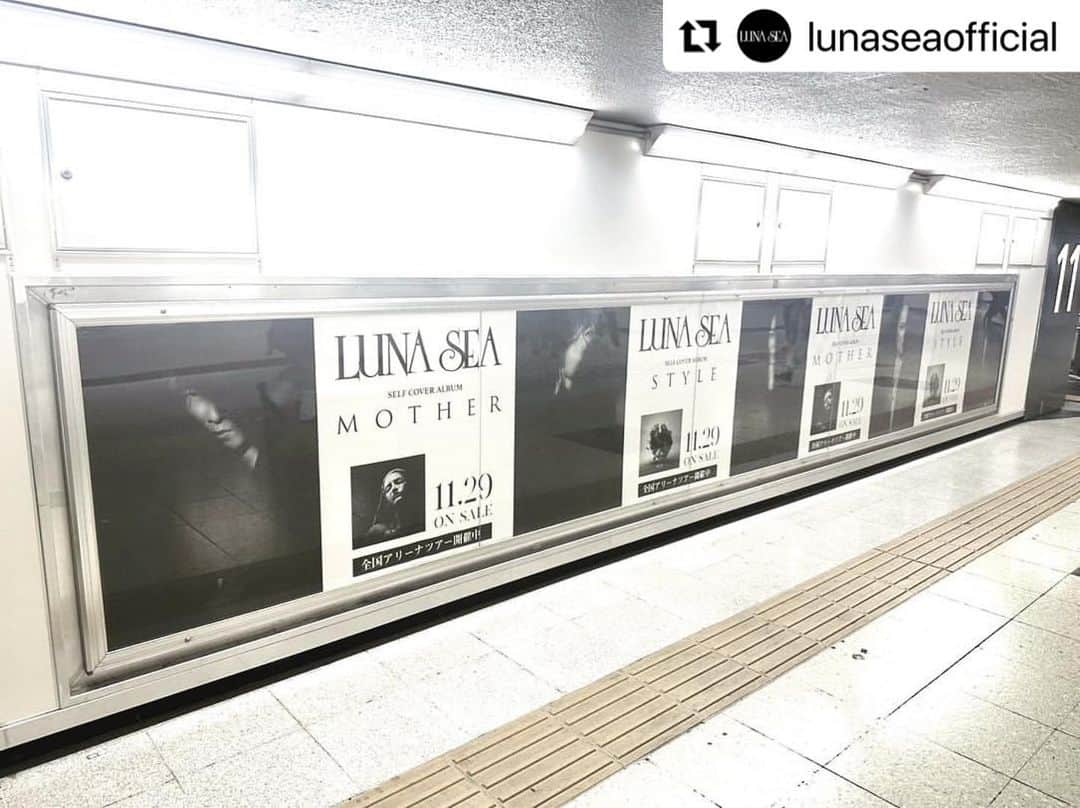 真矢のインスタグラム：「SUGIZOのコスプレして見に行こうかな…  #Repost @lunaseaofficial with @use.repost ・・・ . 【新宿&渋谷駅構内 広告ボード掲載情報!!】  セルフカヴァーアルバム [MOTHER]＆[STYLE]のリリースに先駆け、 JR新宿駅＆田園都市線渋谷駅構内にて広告ボードを展開中！  広告を見かけた方は、ぜひSNSなどで全国のファンの皆さんと共有してお楽しみください。 ※改札内に入るには駅入場券が必要です。 ※広告に関して鉄道会社や駅係員へのお問合せは固く禁じられておりますので、ご遠慮ください。 ※掲示期間は駅によって異なりますので、予めご了承ください。  【掲載場所】 新宿駅：JR新宿駅改札内中央通路 渋谷駅：田園都市線渋谷駅ハチ公改札内(壁面)  【掲載期間】 ～11/5(日)予定  #LUNASEA #MOTHER #STYLE #MOTHERvsSTYLE」