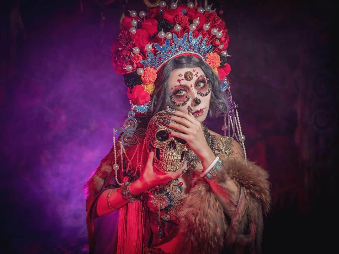 Rilyのインスタグラム：「𝑯𝒂𝒑𝒑𝒚 𝑯𝒂𝒍𝒍𝒐𝒘𝒆𝒆𝒏💀✴︎ ． ． ． #halloween  #happyhalloween  #💀 #バーレスク東京 #burlesquetokyo」