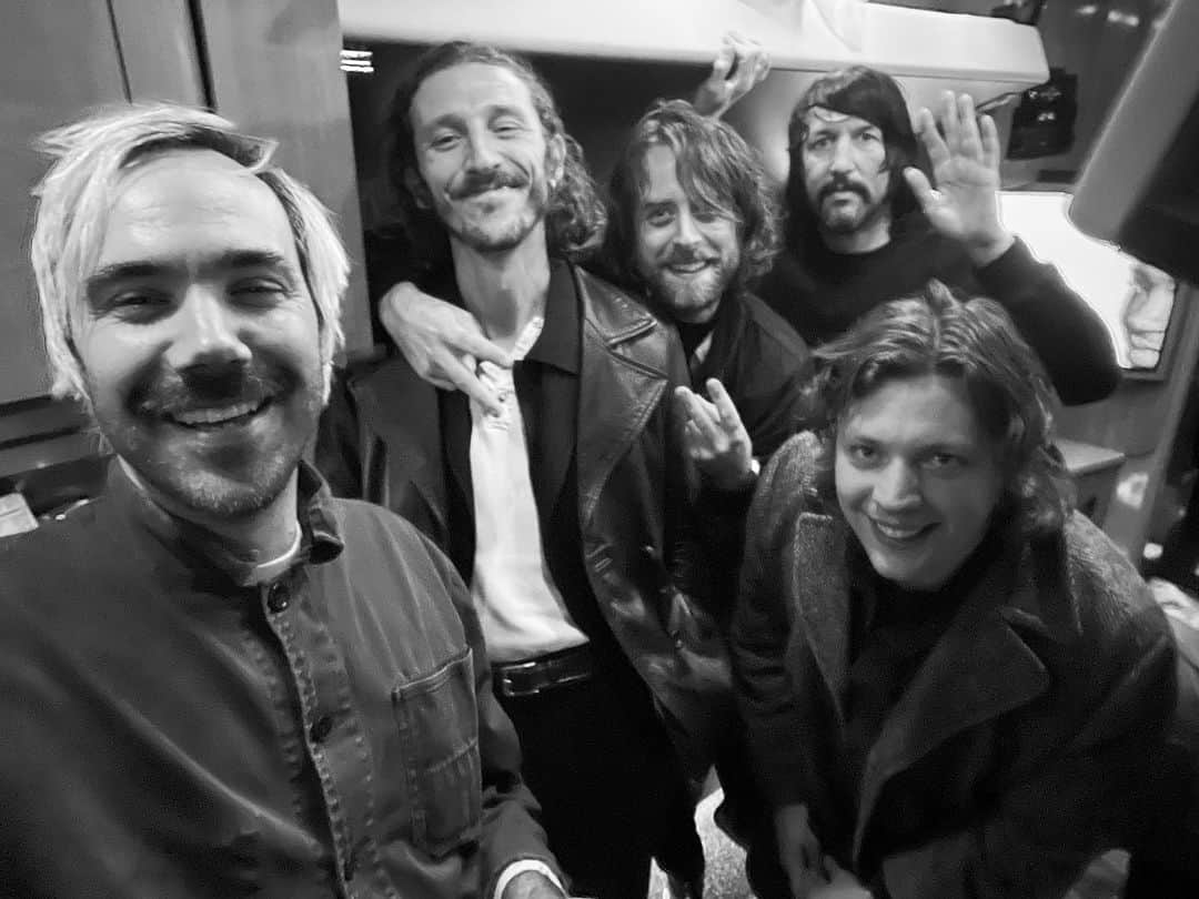 Death from Above 1979のインスタグラム：「TOUR OVER! huge thanks to @demob_happy (pictured here w/out 🥁 thomas, who dresses exquisitely for 23 and 1/4 hours a day). You all  slayed every night on our march through the 🇺🇸 south. Thanks to our crew and all the clubs (also to openers @unofficial_heffner_fans and @f_u_c_k_m_o_n_e_y, + @diespitz / @amylandthesniffers for the night out in OKC!)  Thank you especially to all of YOU who came out and shared your precious human earth time with our little rock and roll band. ❤️❤️❤️   see you soon!」