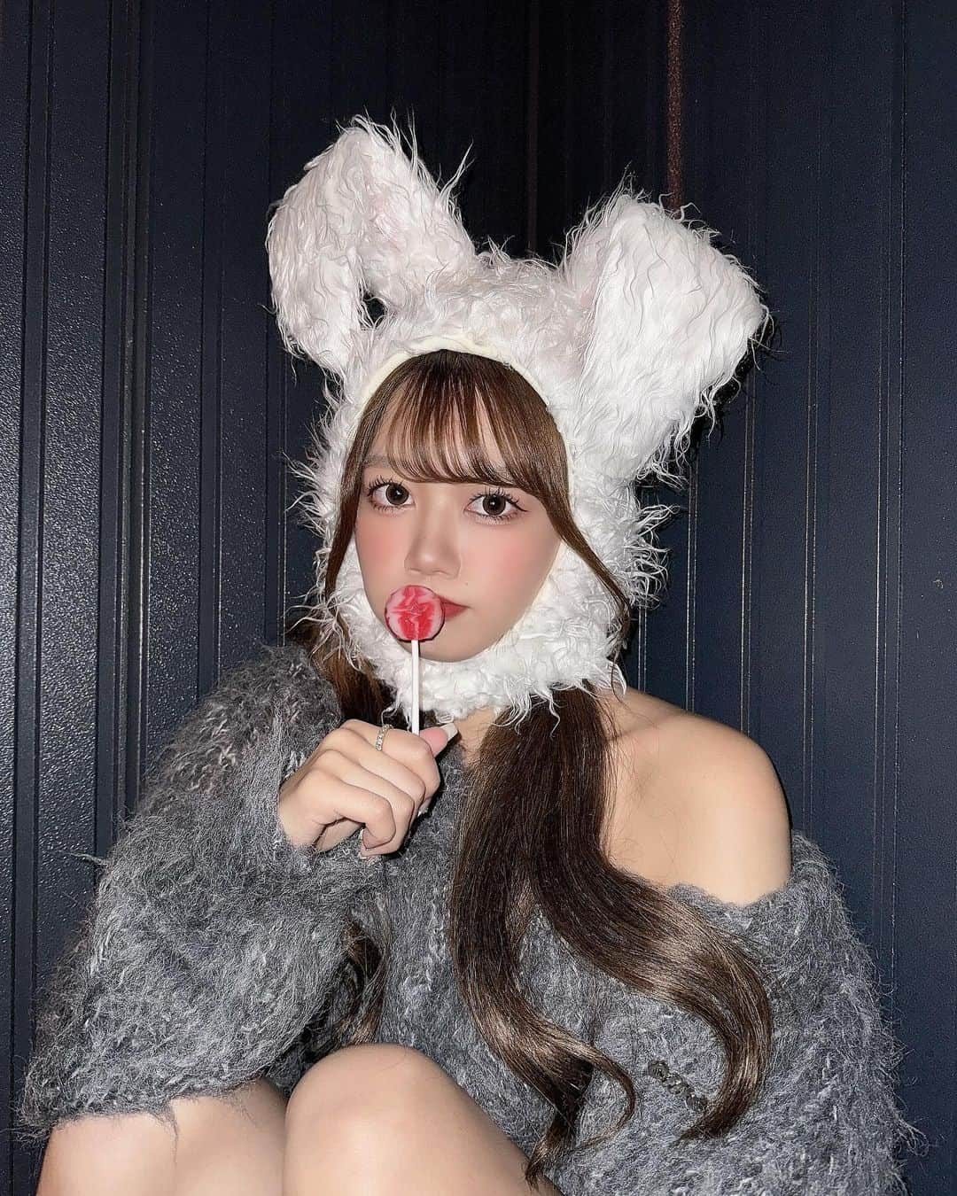 加藤夏歌さんのインスタグラム写真 - (加藤夏歌Instagram)「はぴはろ🐰🩶 . #halloween #happyhalloween 🎃」10月31日 19時09分 - _.nnk0728._