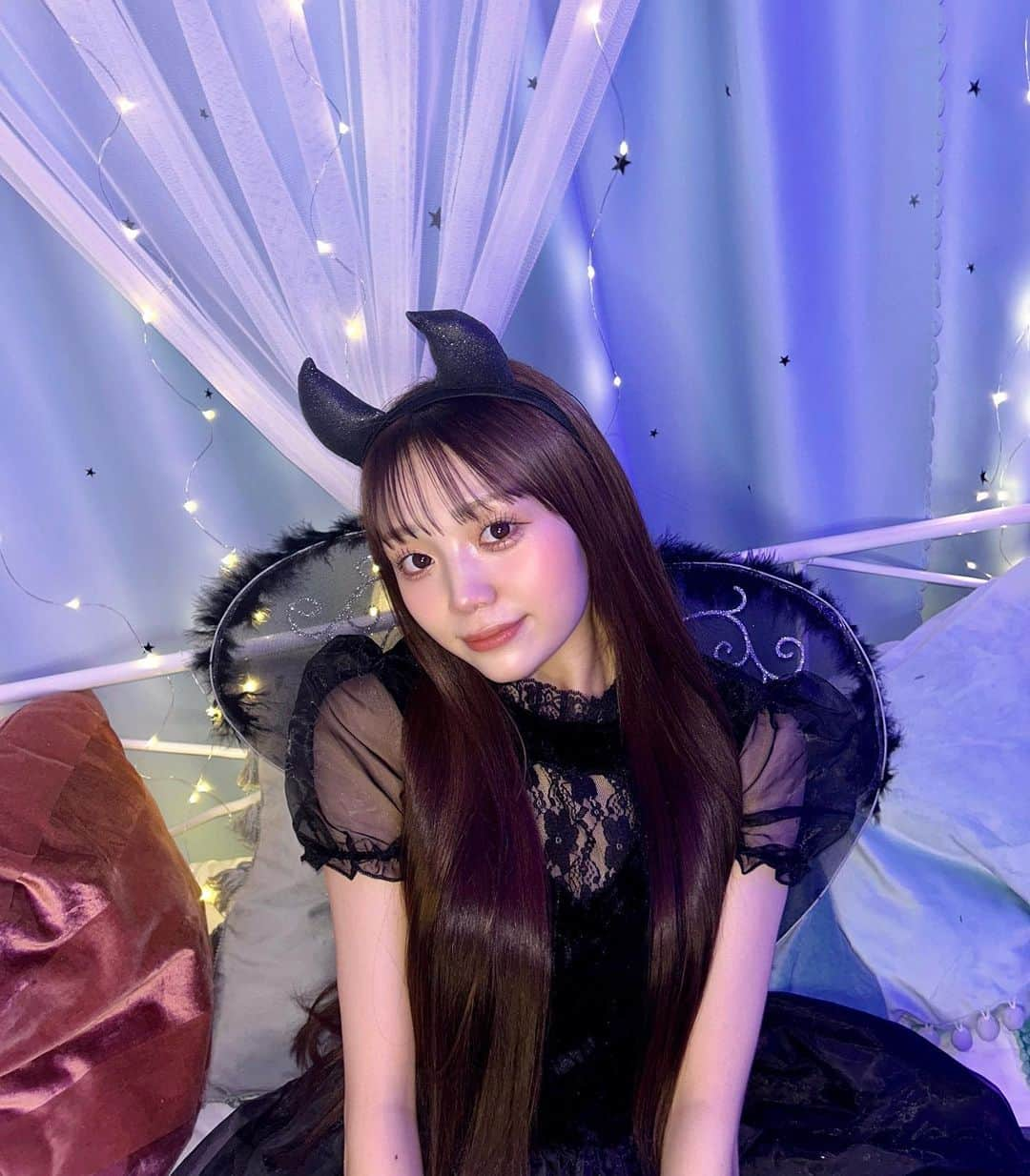 山崎美優（みゆ）のインスタグラム：「ハッピーハロウィン👻🩷  今年はちせみゆで仮装した⭐︎  #ハロウィン」