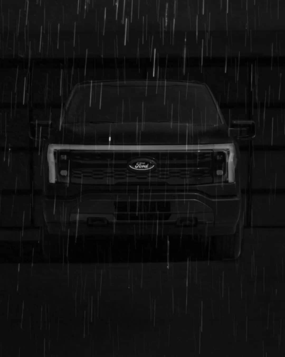 Fordのインスタグラム：「Who needs a costume when you’ve got an F-150 Lightning® Platinum Black? Learn more at the link in bio. #HappyHalloween  Disclaimer: Preproduction model shown. 2024 Ford F-150 Lightning® Platinum Black deliveries begin starting early 2024.」