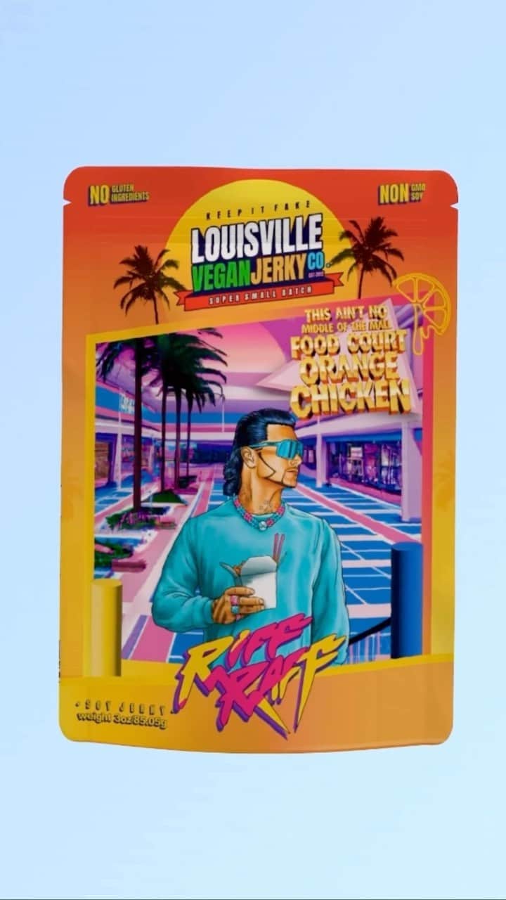 Riff Raffのインスタグラム：「THiS AiNT NO MiDDLE OF THE MALL FOOD COURT ORANGE CHiCKEN   COME TRY MY NEW FLAVOR DROPS TONiGHT AT ZANZABAR iN LOUiSViLLE  FiND @LouVeganJerky AT YOUR LOCAL WHOLE FOODS GROCERY STORES」