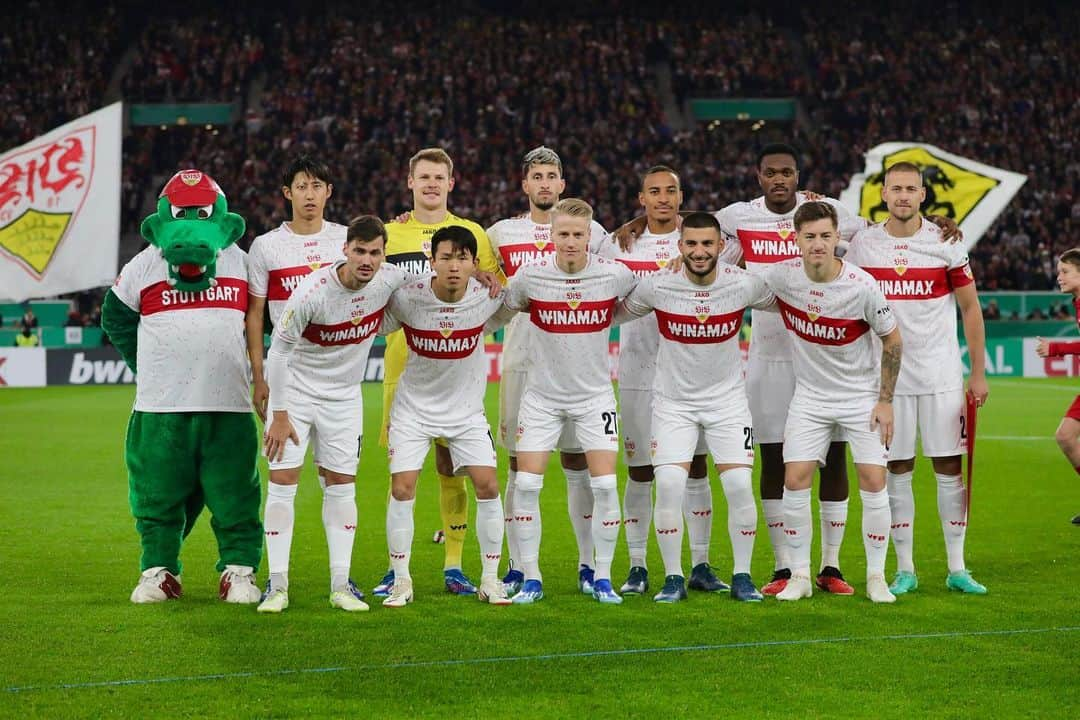 伊藤洋輝のインスタグラム：「Thank you for all your support !!! On to next round ⚪️🔴 #vfbstuttgart」