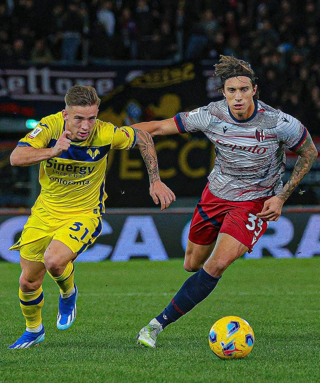 エラス・ヴェローナFCさんのインスタグラム写真 - (エラス・ヴェローナFCInstagram)「Un tempo per riprenderla! Dai ragazzi 💛💙  #DaiVerona #BolognaVerona #SerieATIM」11月1日 5時54分 - hellasveronafc