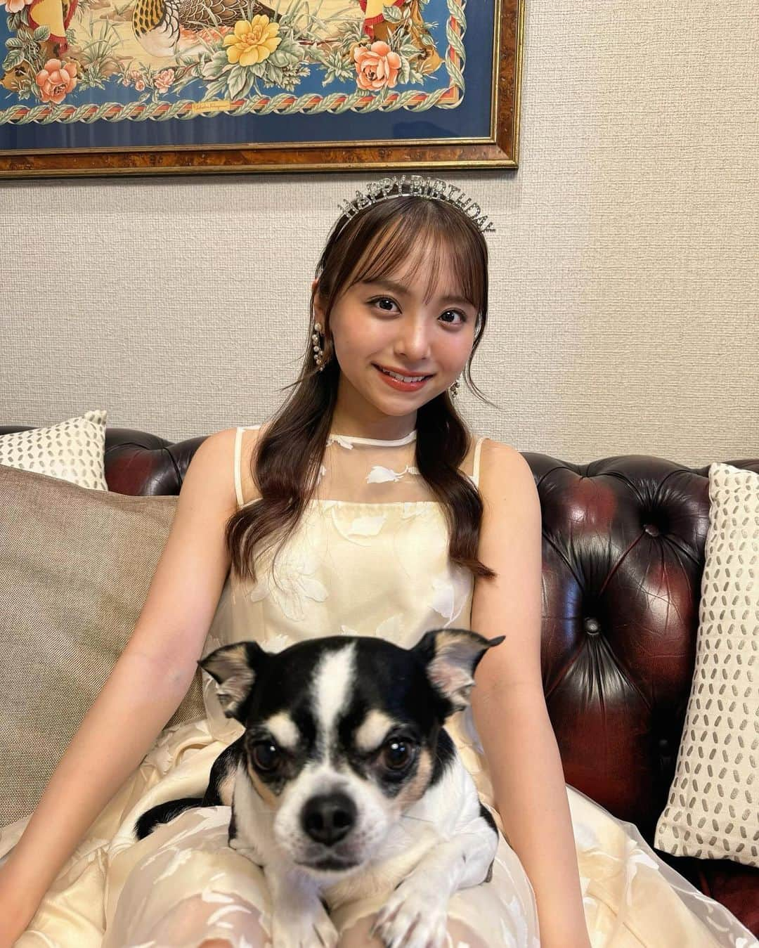 勝又彩央里さんのインスタグラム写真 - (勝又彩央里Instagram)「23歳になりました🎂  社会人一年目、忙しくも充実した日々を送っています。 時間が経つのがすごくはやく感じる毎日。  23歳も自分らしく色々なことに挑戦して楽しく過ごしたいと思っています🤍  よろしくお願いします！✨  #23歳 #hbd #birthday #birthdaygirl #誕生日 #ハロウィン #halloween #1031 #ドレス #ケーキ #誕生日ケーキ #ol #思い出 #ootd #tflers #instagram #instagood #instafashion #愛犬 #チワワ #犬 #犬のいる暮らし #dog」10月31日 21時12分 - saorinoel