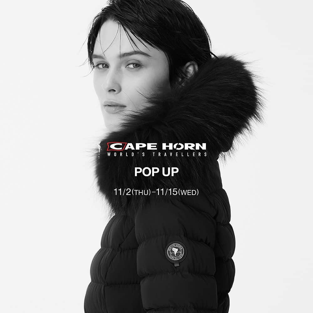 アルアバイルさんのインスタグラム写真 - (アルアバイルInstagram)「横浜ルミネ店・有楽町マルイ 【CAPE HORN POP UP開催！】 期間：11/2(木)〜15(水) 　  高いクオリティとトレンドを兼ね備えた、 イタリア発アウターブランド「CAPE HORN」。 現役の冒険家が手掛ける歴史ある プロフェッショナルダウンブランドで、 ダウンの質はもちろん、 着る人の立場に立って細部のディティールにまで こだわって作られるのが特徴。 今回のPOP UPでは通常展開商品に加え、 POP UP限定カラーを含めた 豊富なバリエーションで展開。  ＿＿＿＿＿＿＿＿＿＿＿＿＿  POP UP期間中、 CAPE HORN商品をご購入いただいた お客様に先着でノベルティをプレゼント。  ルミネ横浜店ではキャップ、 有楽町マルイ店ではナップザックとなります。 ※数量限定のため、なくなり次第終了いたします。  ぜひこの機会に ルミネ横浜店と有楽町マルイ店にご来店ください。  . . . #allureville #アルアバイル #capehorn #ケープホーン #アウターブランド #ダウン #ケープホーンダウン #popup #ポップアップイベント #横浜ルミネ #ルミネ横浜 #有楽町マルイ #有楽町 #限定カラー #限定展開 #ノベルティ #GBP」10月31日 21時27分 - allureville_official