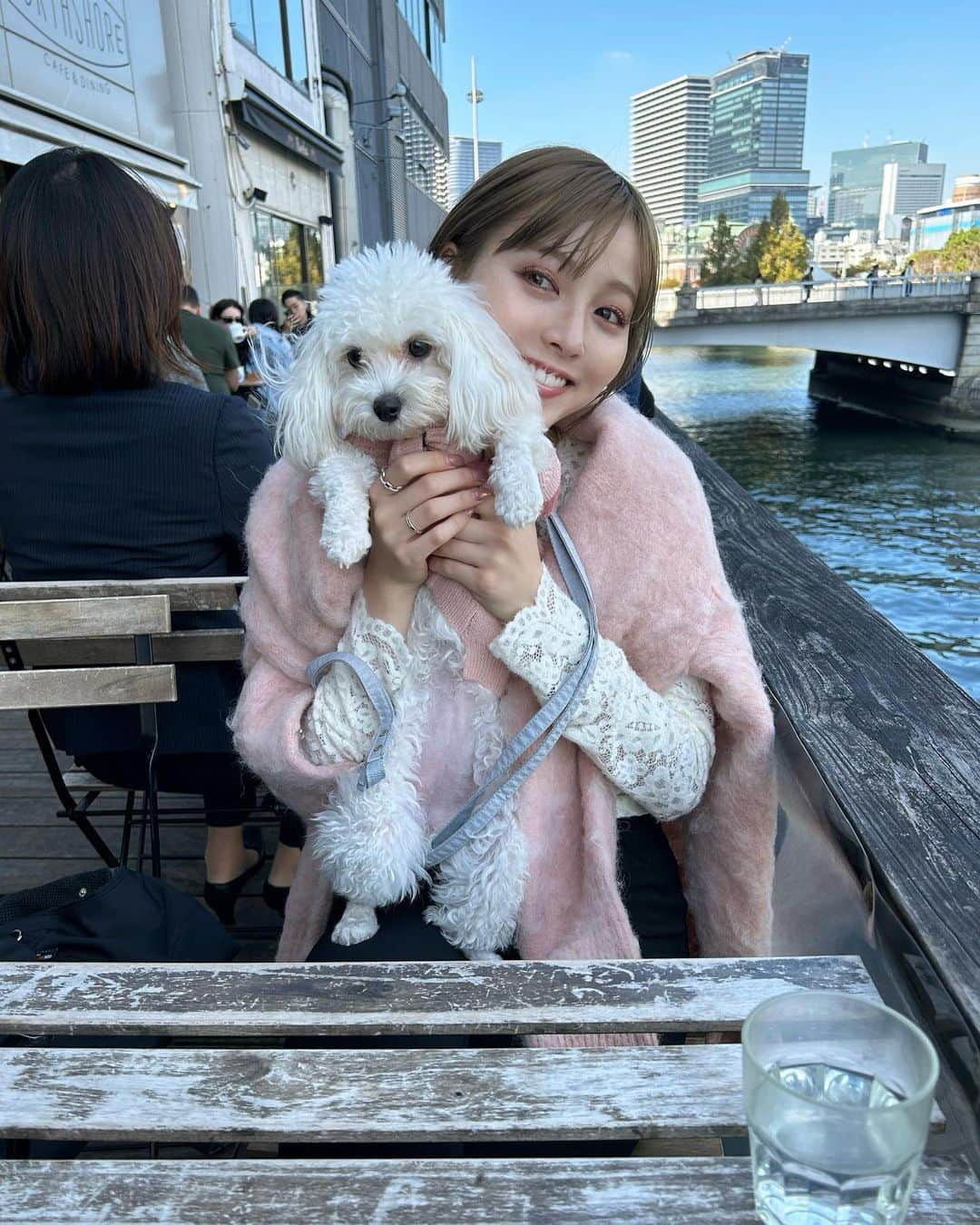 高橋野乃子のインスタグラム：「． テラスがちょうどいい気候☕️ ちーずもおめかしして お揃いピンクニットでおでかけ🤍🤍笑  tops #shein 商品番号：13650978  【クーポンコード：BFPJP191】  内容 お買い上げ金額 1～5,999円まではセール価格より15%OFF 6,000円以上は20%OFF (利用期限：〜2024年1月31日)  thank you @shein_japan 【試すたび、好きが見つかる。届くたび、好きが増えてく。】  #SHEINGoodFinds #SHEIN1111sale #SHEINforAll #loveshein #ad #saveinstyle #pr」