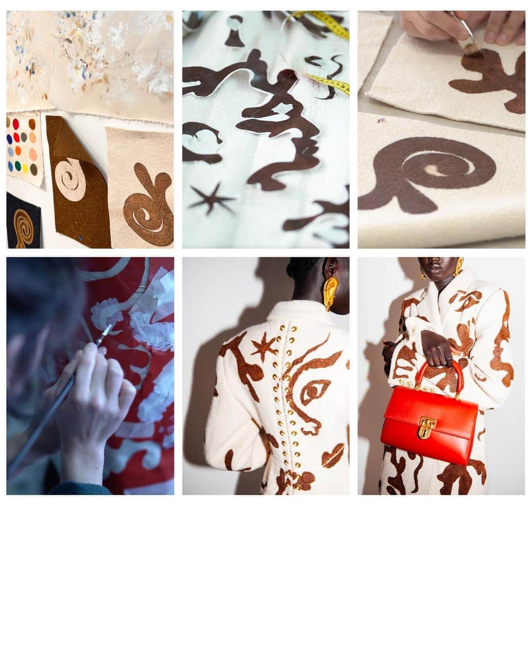 スキャパレリさんのインスタグラム写真 - (スキャパレリInstagram)「The dove, the keyhole, the anatomy. Hand-painted stencils of @schiaparelli codes by @danielroseberry with surrealist bijoux buttons for Fall/Winter 2023-2024.  Find the Ready-to-Wear collections at 21 Place Vendôme, Paris @bergdorfs, New York @harrods, London @neimanmarcus Los Angeles and Dallas.  #Schiaparelli」10月31日 22時01分 - schiaparelli