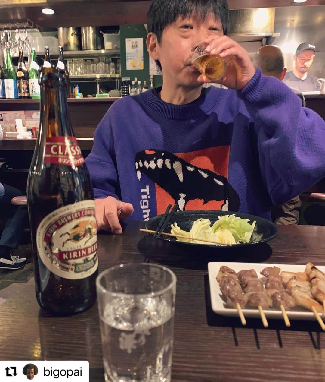 高岡周策のインスタグラム：「ぎゅうさん @bigopai と一緒に楽しい時間を過ごせるのはとても幸せな事なんです！  #Repost @bigopai with @use.repost ・・・ ヤクザに怒られてほしい。。  @shusaku1977」