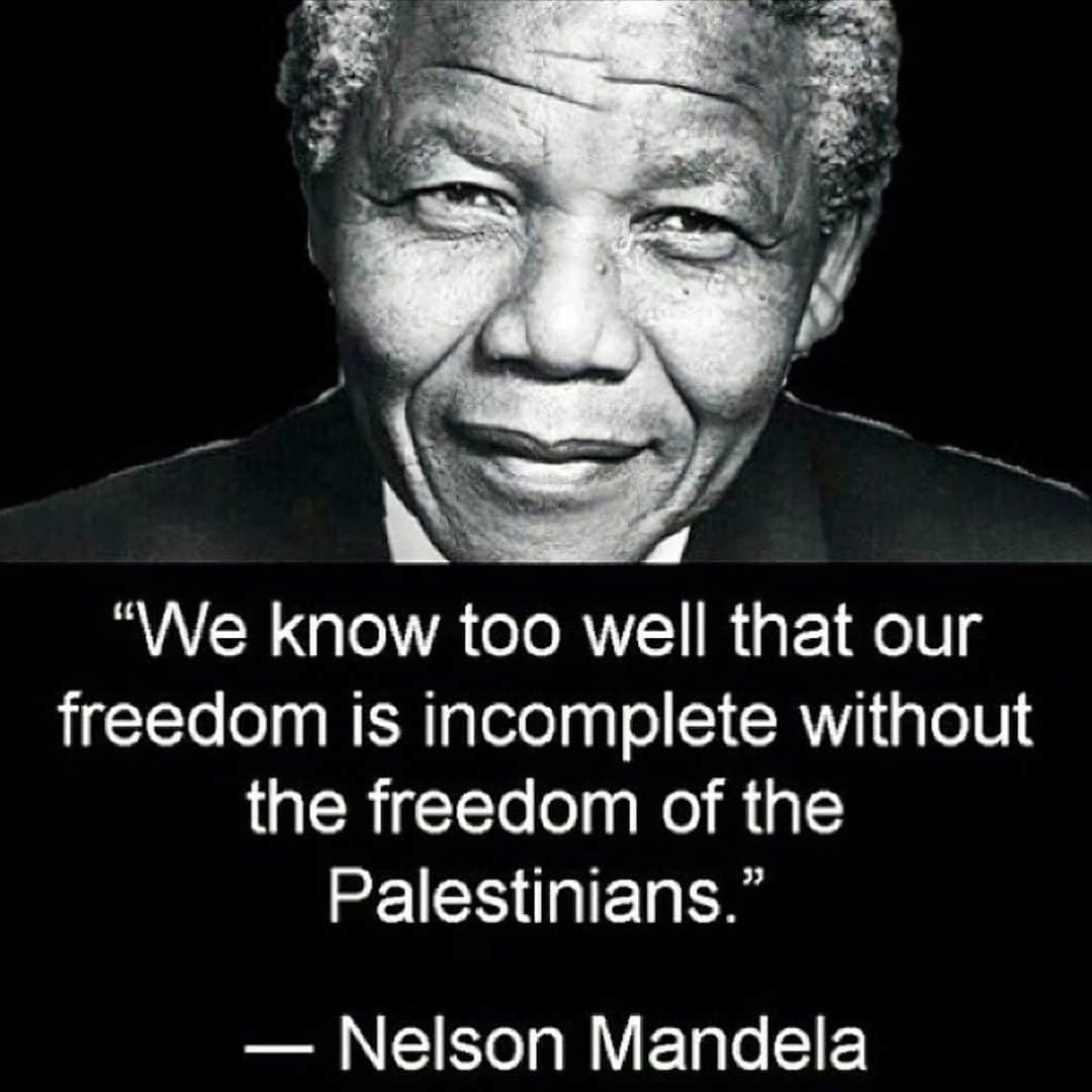 マヘル・ザインのインスタグラム：「❤️  #freepalestine #nelsonmandela」