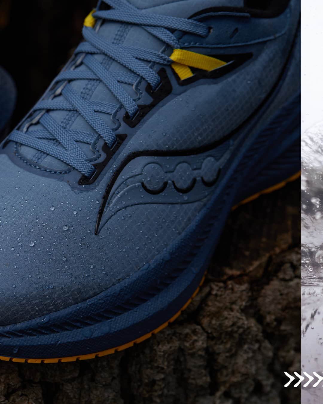 サッカニーのインスタグラム：「The Runshield collection is built for those who know that life's too short to wait for the perfect conditions. Experience ultimate durability and protection with Runshield.」
