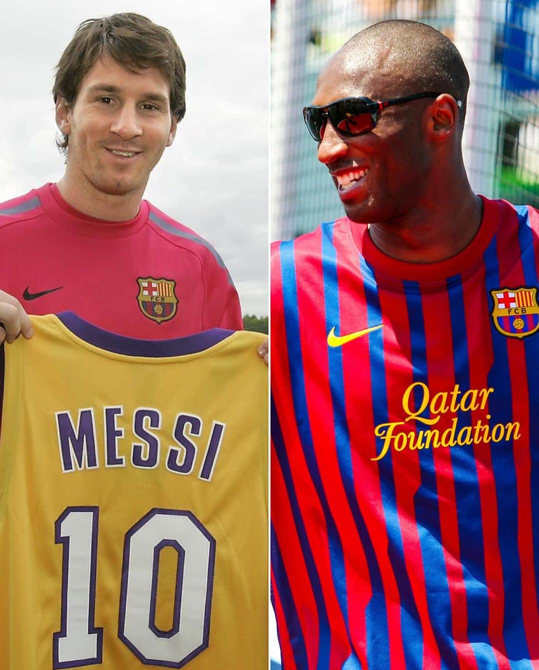 FIBAのインスタグラム：「Kobe telling the story of when he was introduced to Messi ⚽️ 🐐   🎥 TW - kobehighlight」