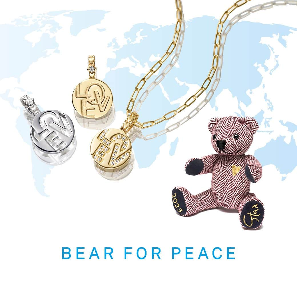 starjewelry_pressのインスタグラム：「《世界の子どもたちを支援するクリスマスのチャリティプログラム"BEAR FOR PEACE"》 スタージュエリーでは1993年よりユニセフへの支援を継続的に実施し30年になりました。 対象の限定商品の売上金額から20%がユニセフに寄付され、子どもたちの健やかな成長と未来を守るために役立てられます。  紛争や災害、貧困などの影響で幸せなクリスマスを迎えるどころか、安全で健康な毎日を過ごすこと、学校に行くことすらできない子どもたちが多くいる中、「平和のベア」「平和のために支えよう」というふたつの意味を持つ"BEAR FOR PEACE"が子どもたちの笑顔を少しでも増やす手助けになります。 スタージュエリーから平和への願いをこめて。  K18YG ダイヤモンドチャーム ¥110,000 K10YG ダイヤモンドチャーム ¥33,000 SV925(Pt1000フィニッシュ) ダイヤモンドチャーム ¥16,500 ※全て税込・数量限定 ※対象商品はベアパッケージでお包みいたします。  #starjewelry  #スタージュエリー #bearforpeace #winter #holiday #limitedmodel #winterlimited #toneoflove #sequence #charm #チャーム #jewelry」