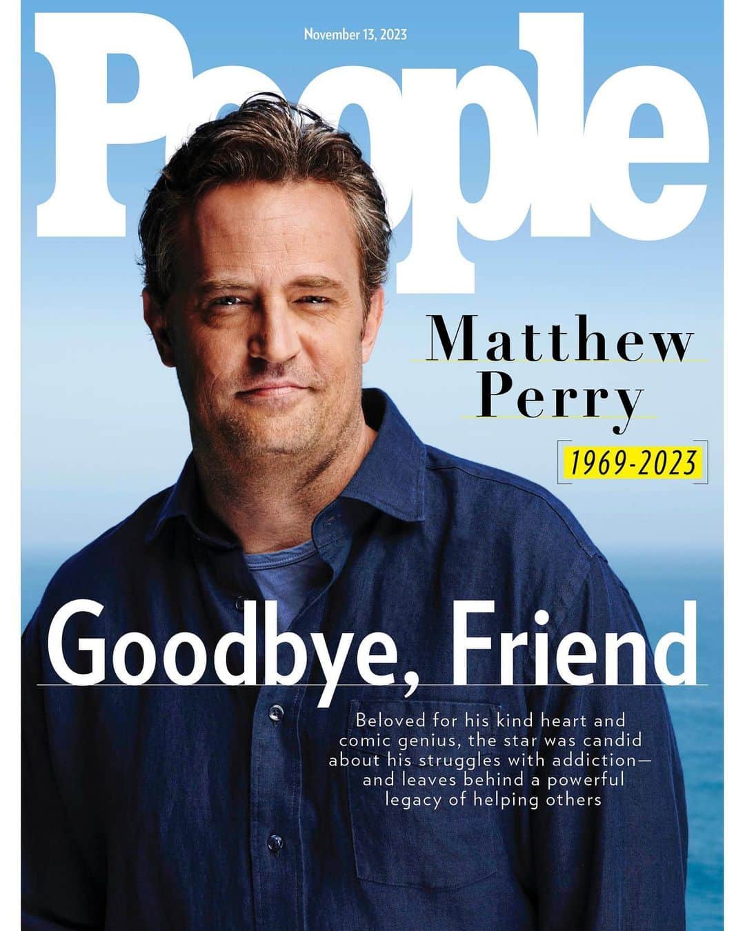 People Magazineさんのインスタグラム写真 - (People MagazineInstagram)「Matthew Perry's legacy will live on forever. 🙏 The "Friends" star, who died Oct. 28 at age 54, captured millions of hearts around the world. He was a comic genius who loved Batman and had a heart of gold — and made it his mission to help others even as he faced his own demons. ❤️ For the full cover story, head to the link in bio. | 📷: Nigel Parry/Trunk Archive」10月31日 23時08分 - people