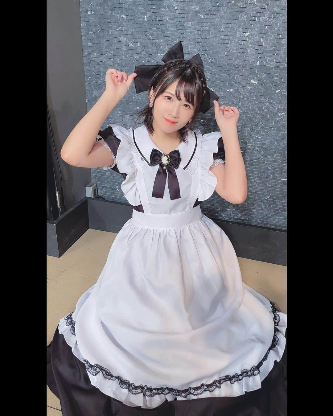 広瀬ゆうきのインスタグラム：「メイド広瀬🎃🎂  .  #halloween #happyhalloween  #メイド服 #メイド」