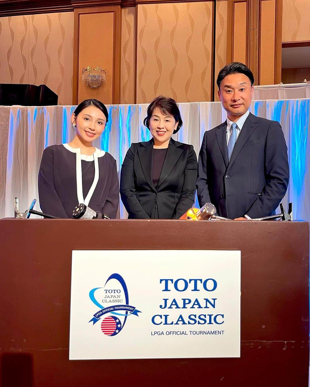 野嶋紗己子さんのインスタグラム写真 - (野嶋紗己子Instagram)「#TOTOジャパンクラシック のレセプション司会を務めさせて頂きました！トーナメントに出場される皆様のご活躍を心からお祈り申し上げます⛳️☺️🌸  日本語での司会進行を井上アナウンサーが務め、私は英語での進行を担当。緊張しましたが、通訳や英語司会の経験豊富な土屋明子さんとご一緒させて頂き、多くを教えて頂きました☺️ ありがとうございました！！！  【 TOTO JAPAN CLASSICの放映日 】 ✴︎MBS・TBS系全国28局ネット 11/4(土)14:00-15:24 11/5(日)13:00-14:54  ✴︎CS放送GAORA 大会初日〜最終日まで放送 ✴︎大会公式HP  配信も行っています！  是非お楽しみくださいませ！  #TOTO#LPGA#GOLF#ゴルフ#トーナメント#MBS」10月31日 23時10分 - nojima_sakiko