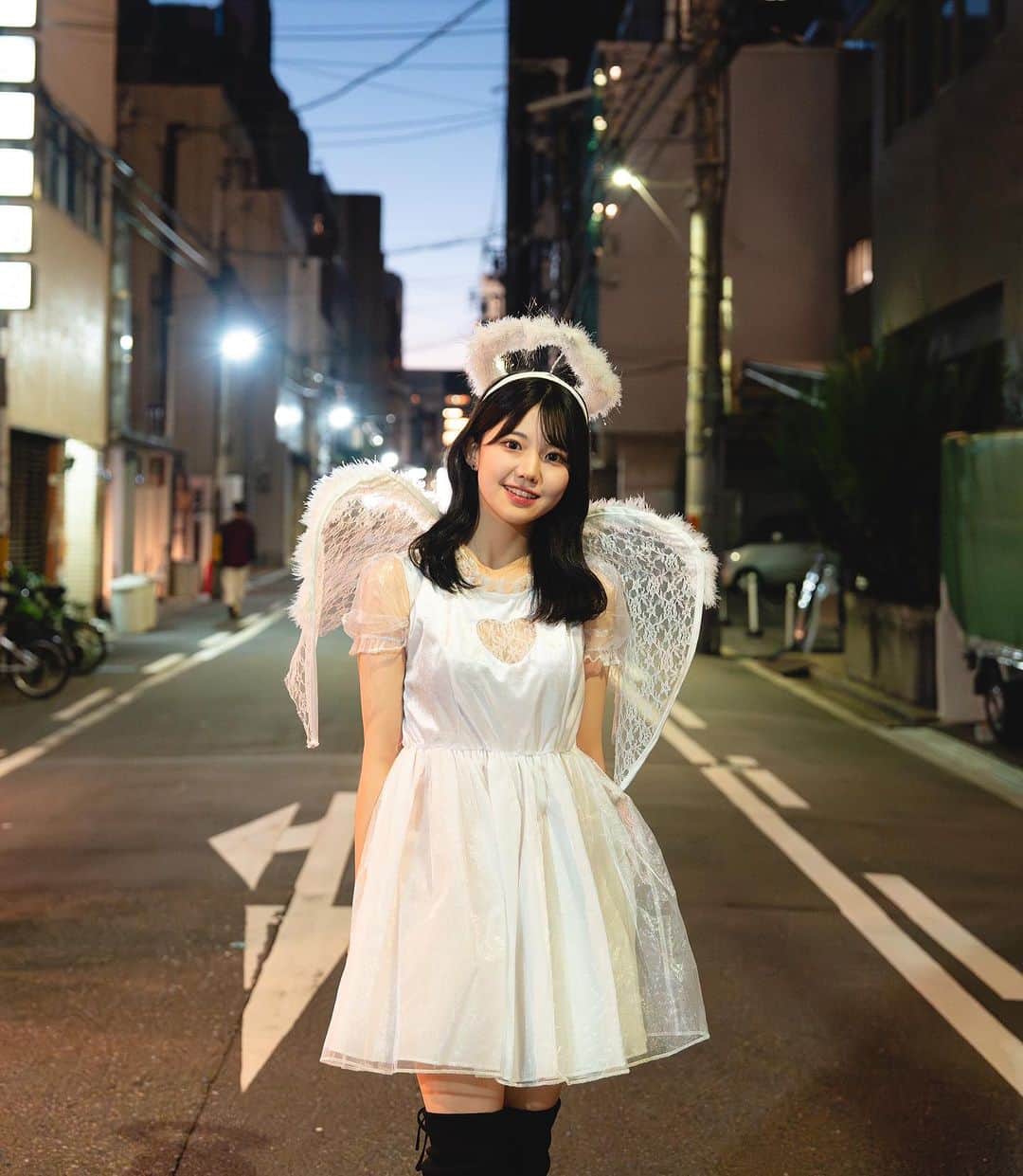 佐野実咲のインスタグラム：「ハッピーハロウィン👻  前のイベントで念願のストリートスナップ?笑とってもらった☺︎  #05 #fyp #halloween」