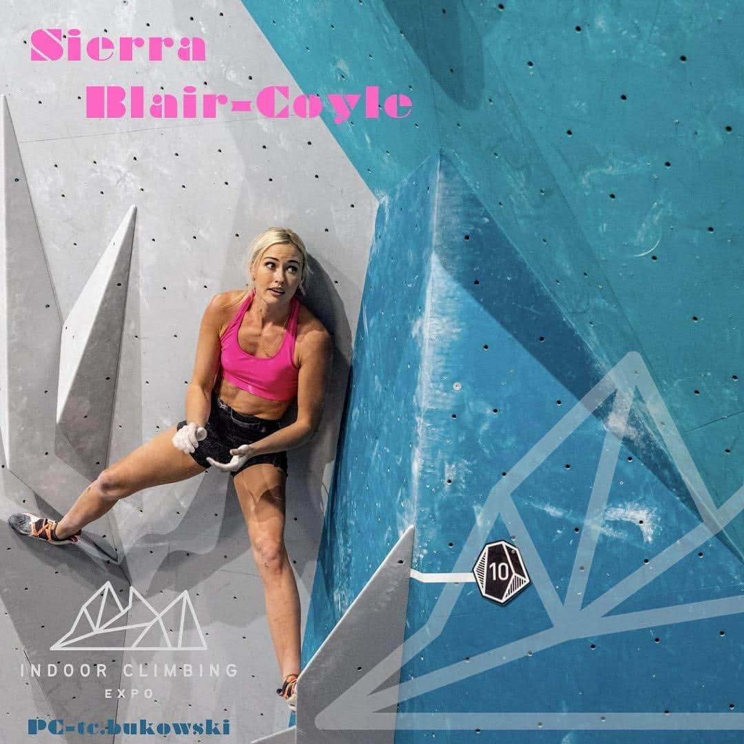 シエラ・ブレア・コイルのインスタグラム：「We are psyched to have @sierrablaircoyl coming out to ICE in December. Not only will she be coming out to compete in our 1st inaugural Board Competition, she will be teaching a training specific clinic in conjunction with @stokedclinics during the week.  (Registration for clinics opens next week)  Interested in coming out to see her do her thing? DM her "I want to come to Chatt" and she can send you a code to save $20 off your admission to ICE 2023  PC- @tc.bukowski   #climber #climb #indoorclimbingwall  #indoorclimbingexpo #indoorclimbingexpo2023」