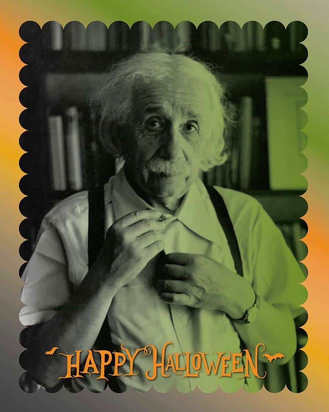 アルベルト・アインシュタインのインスタグラム：「Albert Einstein moved to Princeton, NJ, on October 17, 1933 to join the Faculty of the Institute for Advanced Study. Two weeks later, on Halloween night, legend has it that when a group of children knocked on the door of his home and called out “Trick or Treat!”, Einstein, unfamiliar with the tradition, came to the front porch and provided a treat of a musical variety: he serenaded them with his violin.  This Halloween, IAS will recreate this musical experience with local violinist Adrienne Walsh, who will be performing for trick-or-treaters as they walk past Einstein’s former home at 112 Mercer Street in Princeton. All are welcome to stop by!」