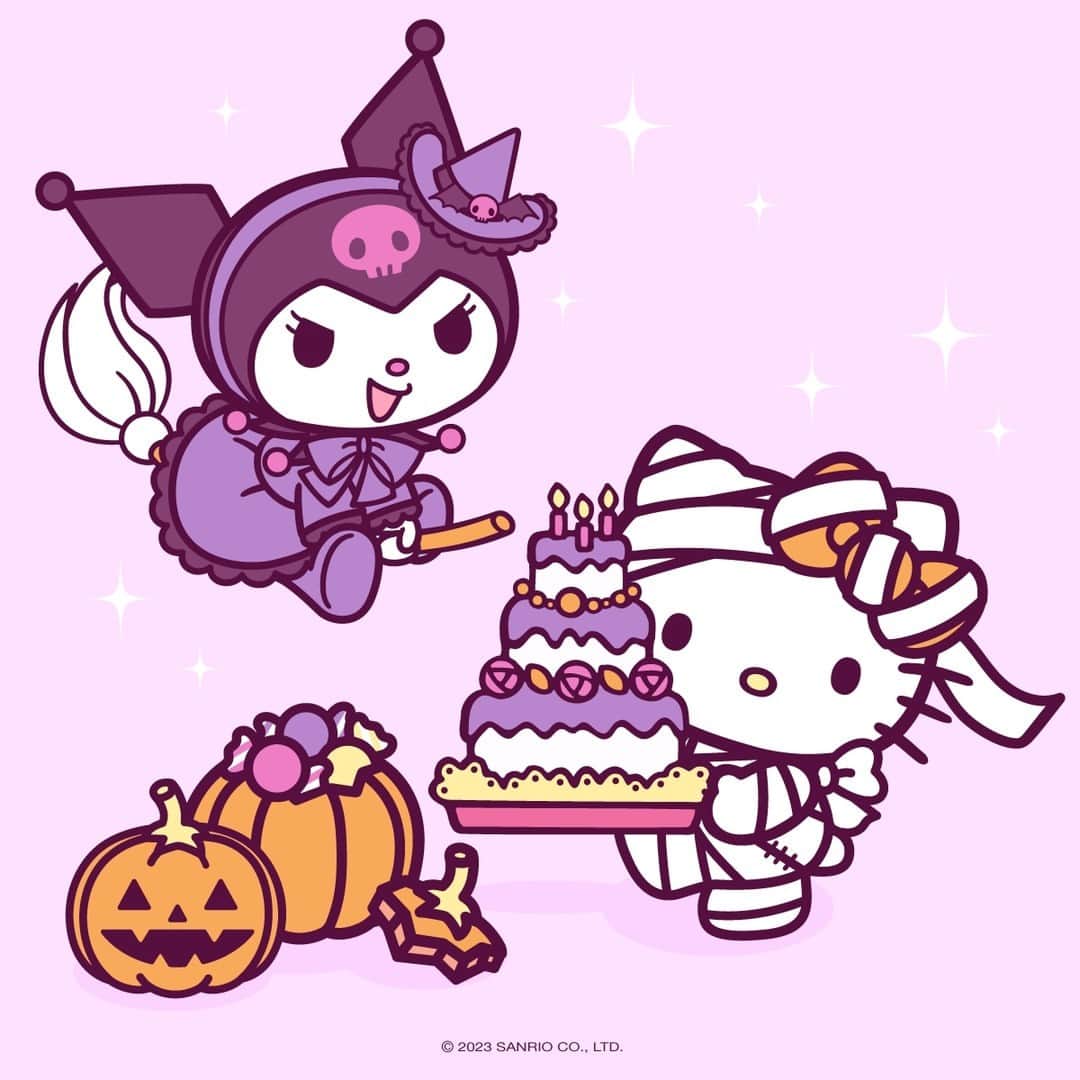 Hello Kittyさんのインスタグラム写真 - (Hello KittyInstagram)「Happy Halloween and Happy Birthday, Kuromi! 🎃💜🎂」11月1日 0時01分 - hellokitty