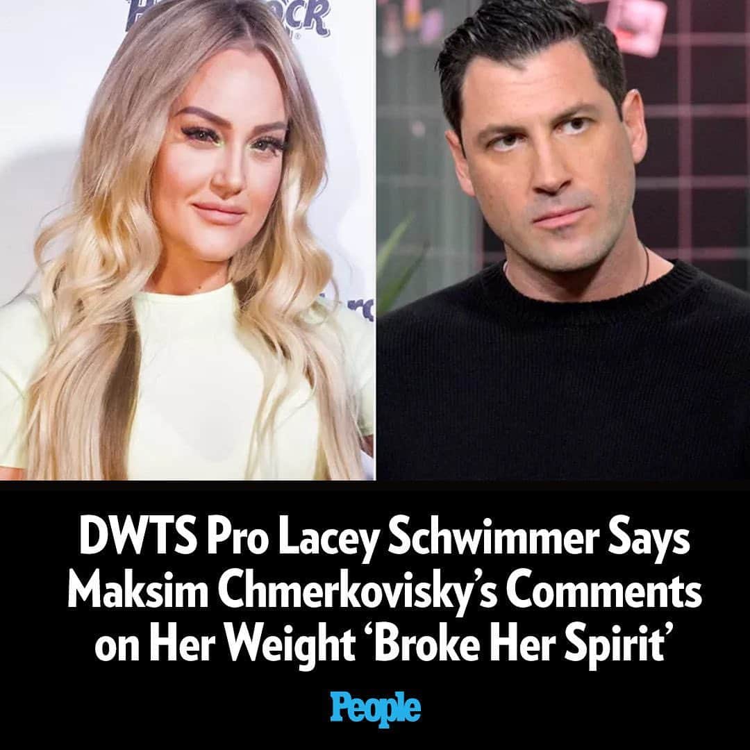 People Magazineさんのインスタグラム写真 - (People MagazineInstagram)「Lacey Schwimmer is getting candid about her time on the Dancing with the Stars ballroom which includes looking back at comments former DWTS pros Maksim Chmerkovskiy and Louis van Amstel made about her weight. "I remember crying and crying and crying,” the performer, who was a size 6, said about hearing negative comments from people she's "looked up to" at the age of 19. For the full story, tap the link in bio. | 📷: Getty (2)」11月1日 0時01分 - people