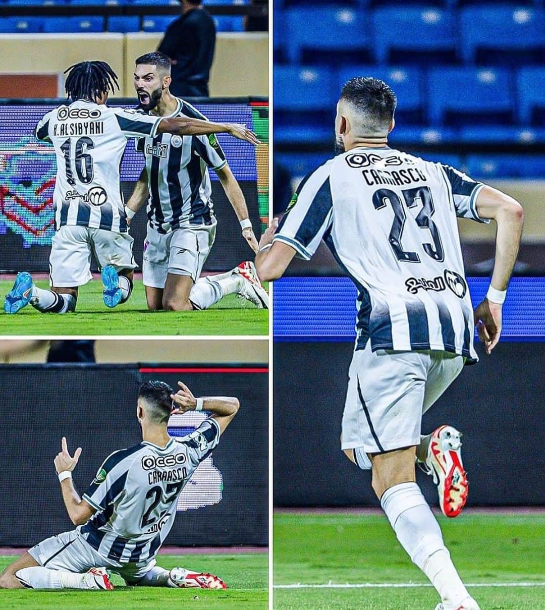 ヤニック・フェレイラ・カラスコのインスタグラム：「Up to the quarter finals!💪  YALLA SHABAB!  #kingscup #carrasco  #alshababsaudifc」