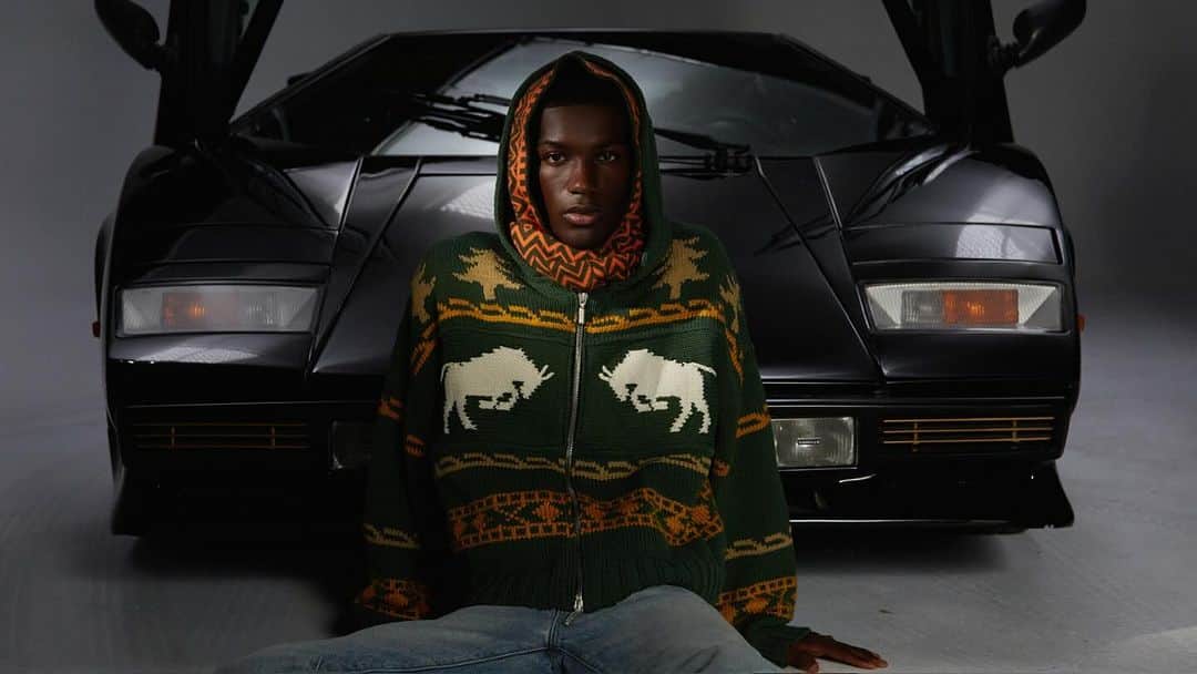 ランボルギーニのインスタグラム：「@rhude x @lamborghini | AW23 Collection」