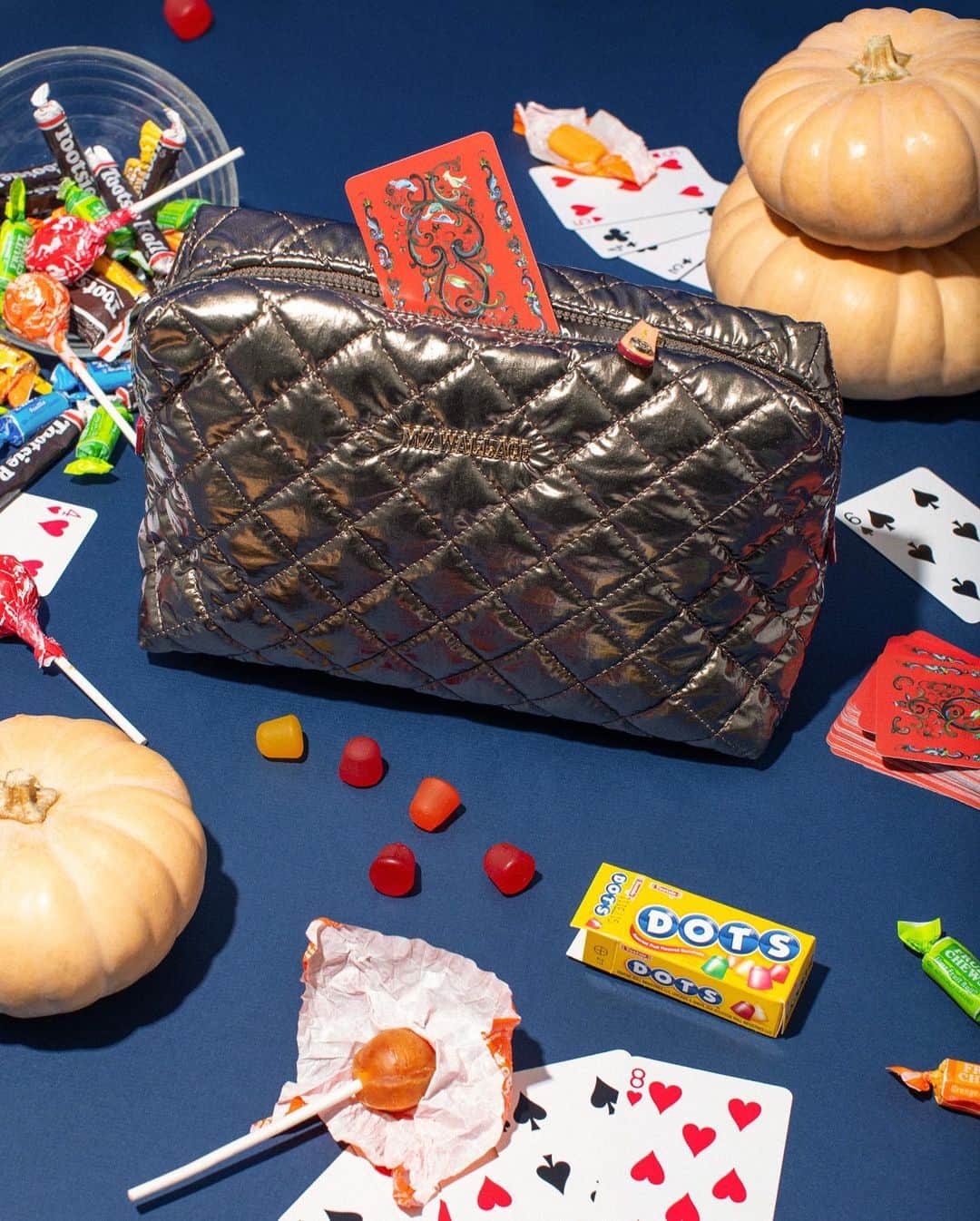 MZウォレスのインスタグラム：「GIVEAWAY CLOSED   HALLOWEEN GIVEAWAY! Enter for a chance to win the Mica Cosmetic in Moondust Metallic, here's how:  1. Comment with your guess of which playing card is tucked in the Mica Cosmetic above. Be sure to guess a number AND suit (no Jokers!) 2. Tag a friend to invite them to the challenge.  3. Like and follow @mzwallacenyc  *U.S. only. Giveaway closes on 11/1/23 at 12pm EDT. One winner will be chosen at random from the correct guesses following the steps above. Please refer to the terms and conditions at the link in our bio. This contest is in no way endorsed by or affiliated with Instagram.」