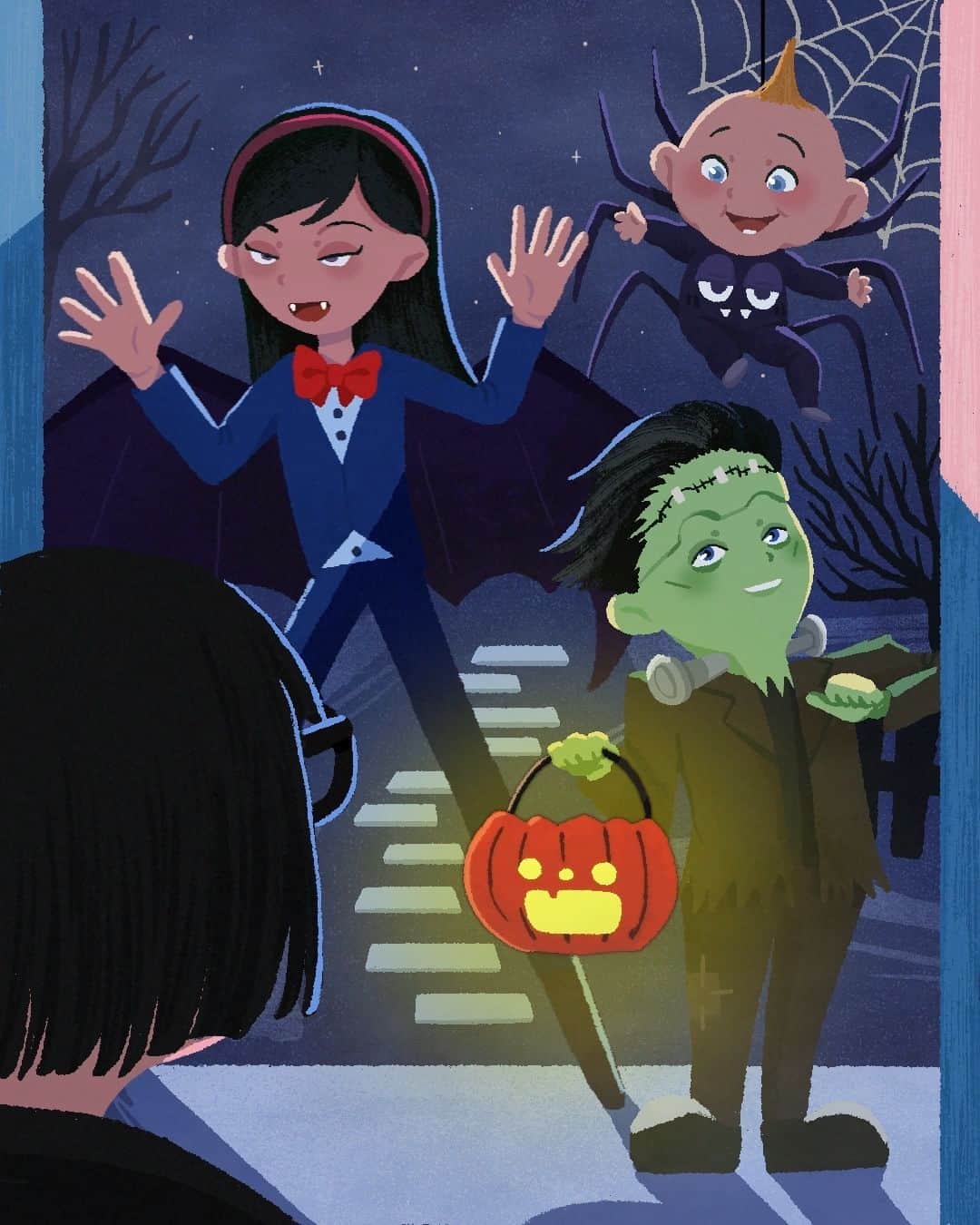のインスタグラム：「Watch out, evil-doers! The Parr kids are suited-up for a night of trick-or-treating! 🎃👻」