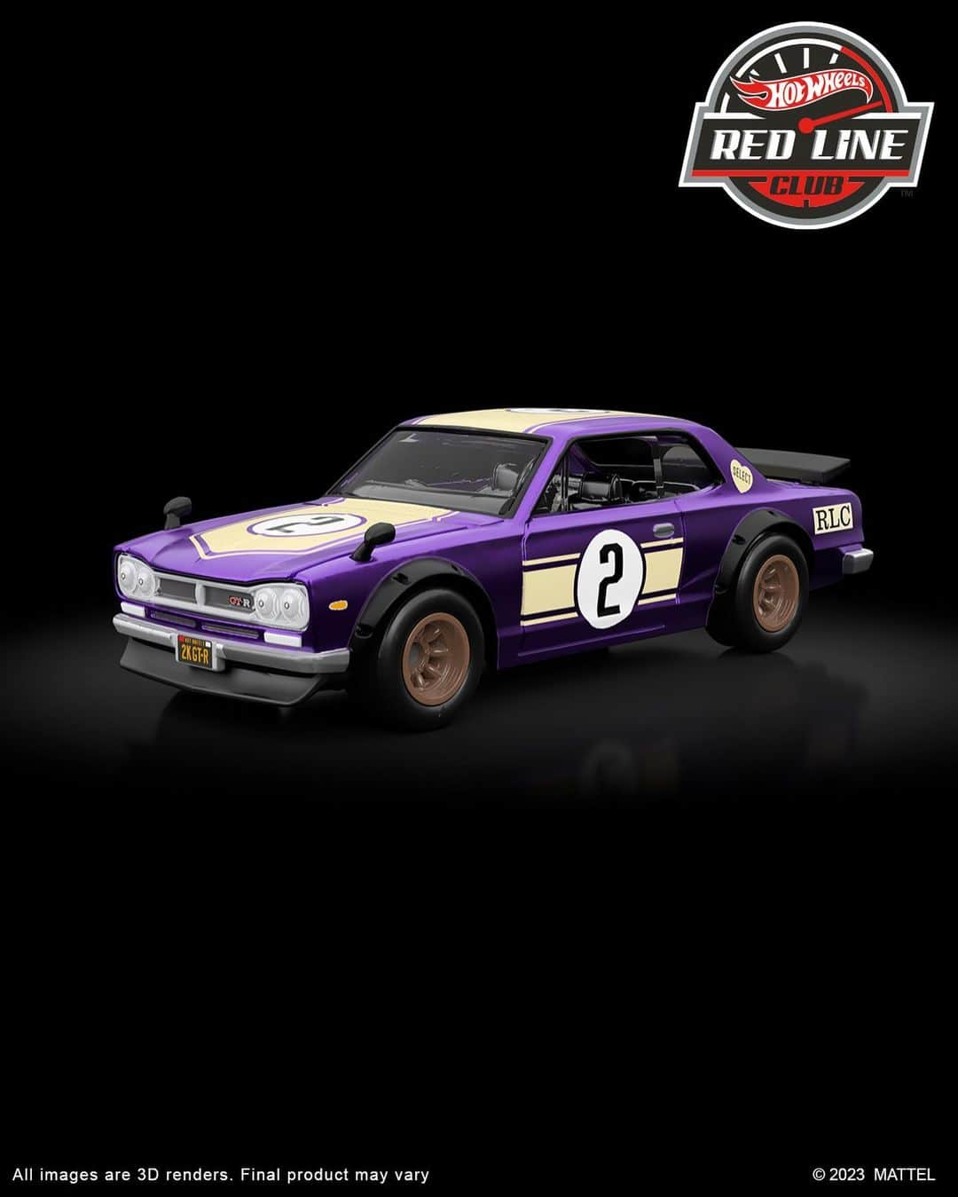 Hot Wheelsさんのインスタグラム写真 - (Hot WheelsInstagram)「You chose it, and we’re making it!  Covered in Spectraflame dark purple, with an opening hood and detailed engine, the 1972 Nissan Skyline H/T 2000GT-R is the perfect addition to your collection.   Available for pre-order till 11/13 at 9PM PT for Red Line Club members only. #HotWheels」11月1日 1時42分 - hotwheelsofficial