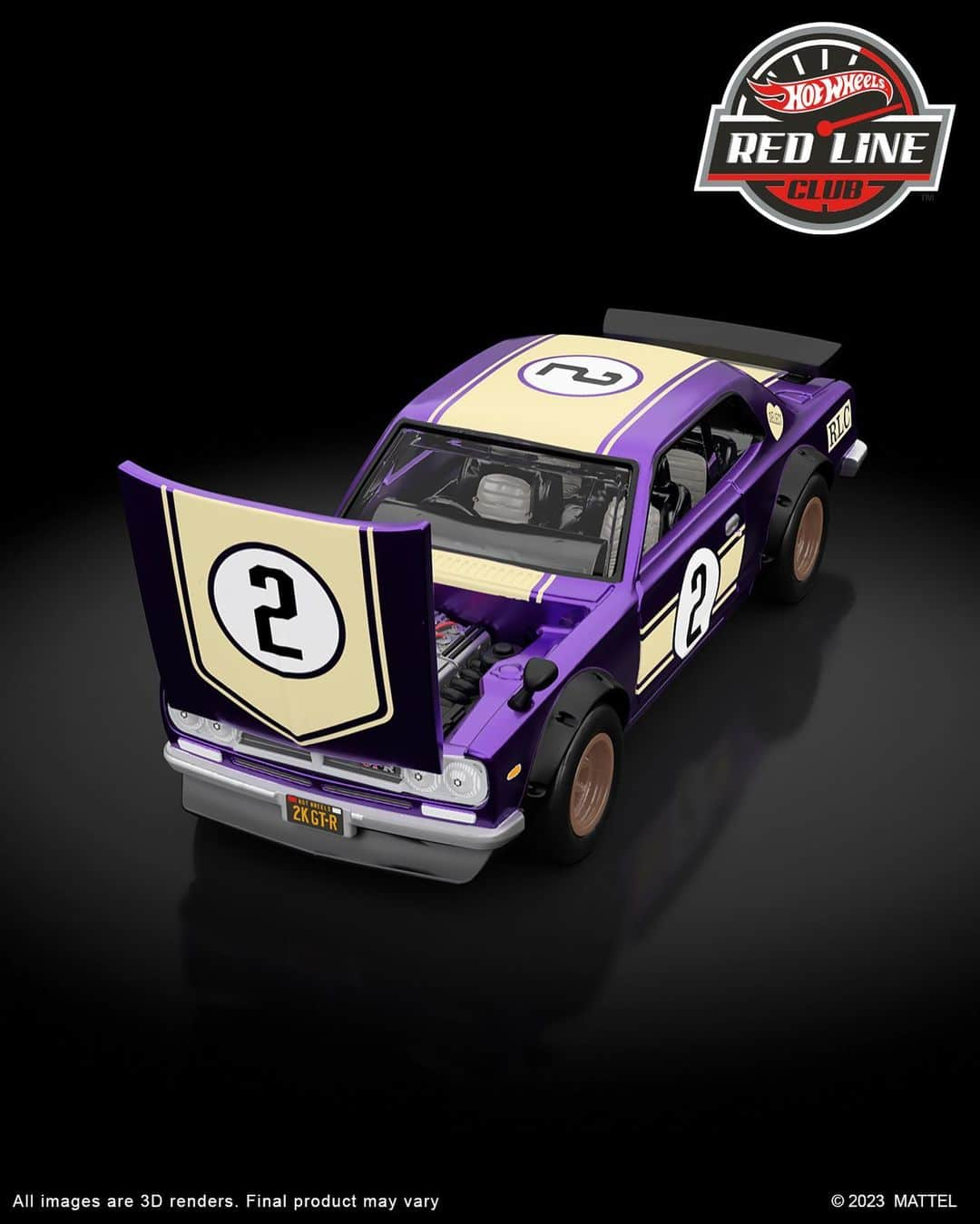 Hot Wheelsさんのインスタグラム写真 - (Hot WheelsInstagram)「You chose it, and we’re making it!  Covered in Spectraflame dark purple, with an opening hood and detailed engine, the 1972 Nissan Skyline H/T 2000GT-R is the perfect addition to your collection.   Available for pre-order till 11/13 at 9PM PT for Red Line Club members only. #HotWheels」11月1日 1時42分 - hotwheelsofficial