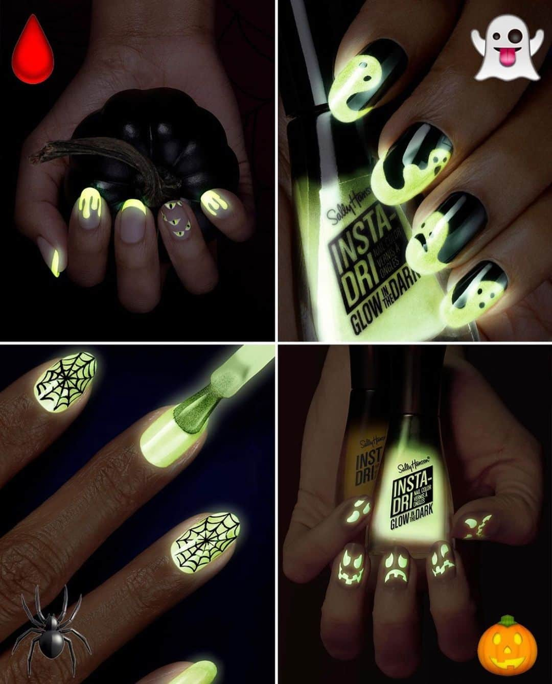 安田直美さんのインスタグラム写真 - (安田直美Instagram)「Happy Halloween 🎃 👻🦇🕷️  💅🏽 for @sally_hansen 🖤 #halloweennails」11月1日 1時35分 - naominailsnyc