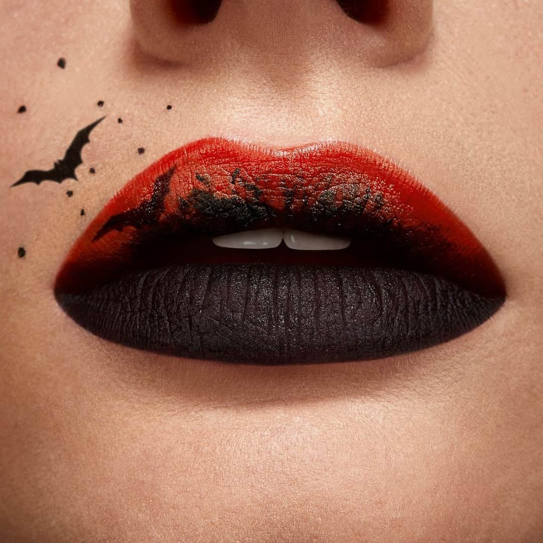 KIKO MILANOのインスタグラム：「No tricks here, just a magical treat! 🦇 Cast a spell with this enchantingly beautiful #liplook and get ready to take everyone's breath away 🎃 Don't forget to use the tag #KIKOHalloween and share with us your hauntingly gorgeous looks for the night!⁣ ⁣ #KIKOLips #halloweenmakeup #makeupinspo #mattelips⁣ ⁣ Velvet Passion Matte Lipstick 325 - Gossamer Emotion Lipstick 117 - Creamy Colour Comfort Lip Liner 24 ⁣」