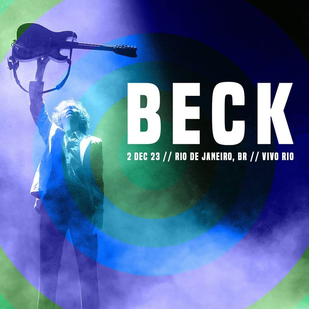 Beckのインスタグラム：「🇧🇷 New show just announced in Rio de Janeiro on December 2nd. Tickets are on sale tomorrow at 10am local at the link in bio.」