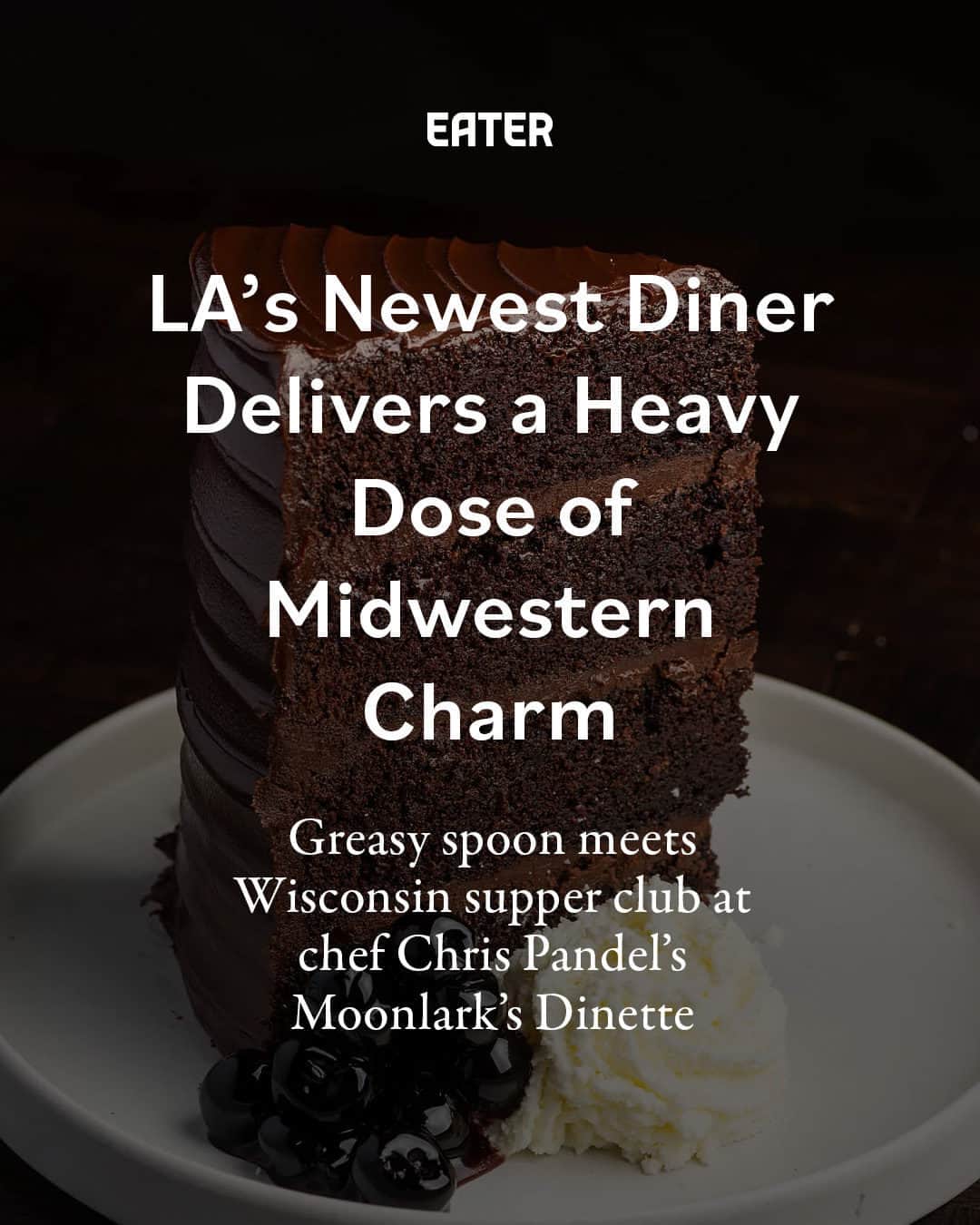 Eater LAのインスタグラム：「"We’re bringing Midwestern comfort food to the first floor of the Hoxton,” says Chris Pandel, the Chicago-based chef behind many of the Windy City’s most respected restaurants. Drawing inspiration from the Midwest’s storied diner and supper club traditions, Moonlark’s Dinette delivers a thoroughly unfussy, enticing exploration of Americana on a plate.  Tap the link in bio to read the opening feature by Eater LA senior editor Cathy Chaplin (@gastronomyblog).  📸: @wonhophoto」