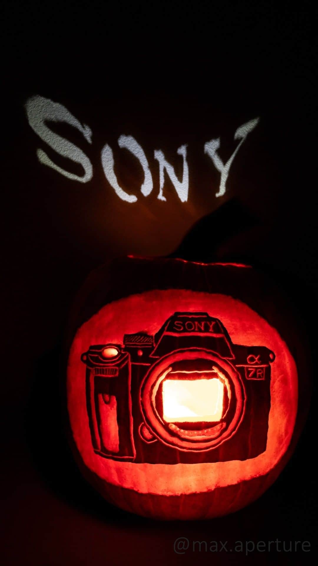 sonyのインスタグラム：「Now this is some impressive carving work @max.aperture with his Alpha 7R Camera. What are you being for Halloween? Want a chance to be featured? Tag us! #SonyCommunity #SonyAlpha」