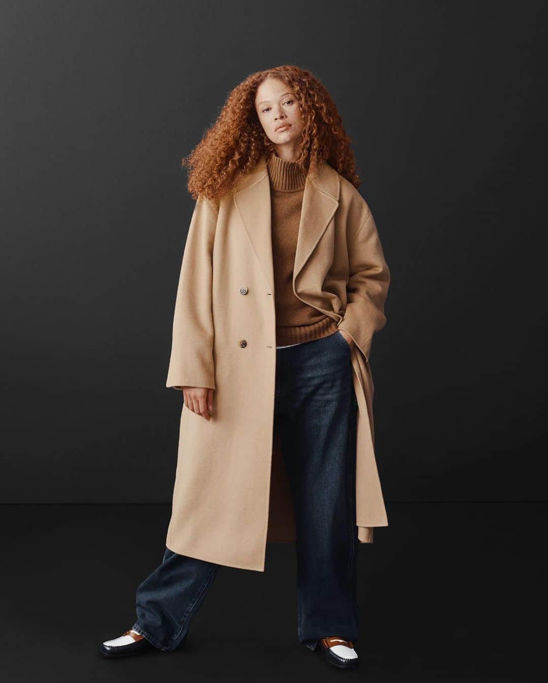 GAPのインスタグラム：「Sabina Karlsson in the Mockneck Sweater in CashSoft.   Shop the look in stories and at gap.com.」