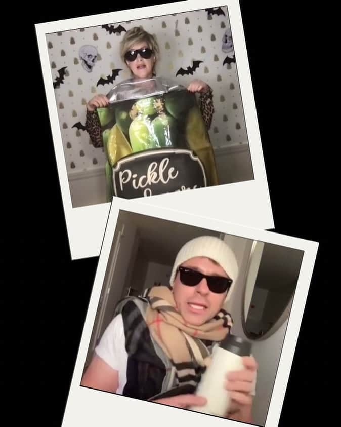 ブライアン・サフィのインスタグラム：「Happy Halloween from a sexy jar of pickles & her gherkin Jordan 🎃🎃」