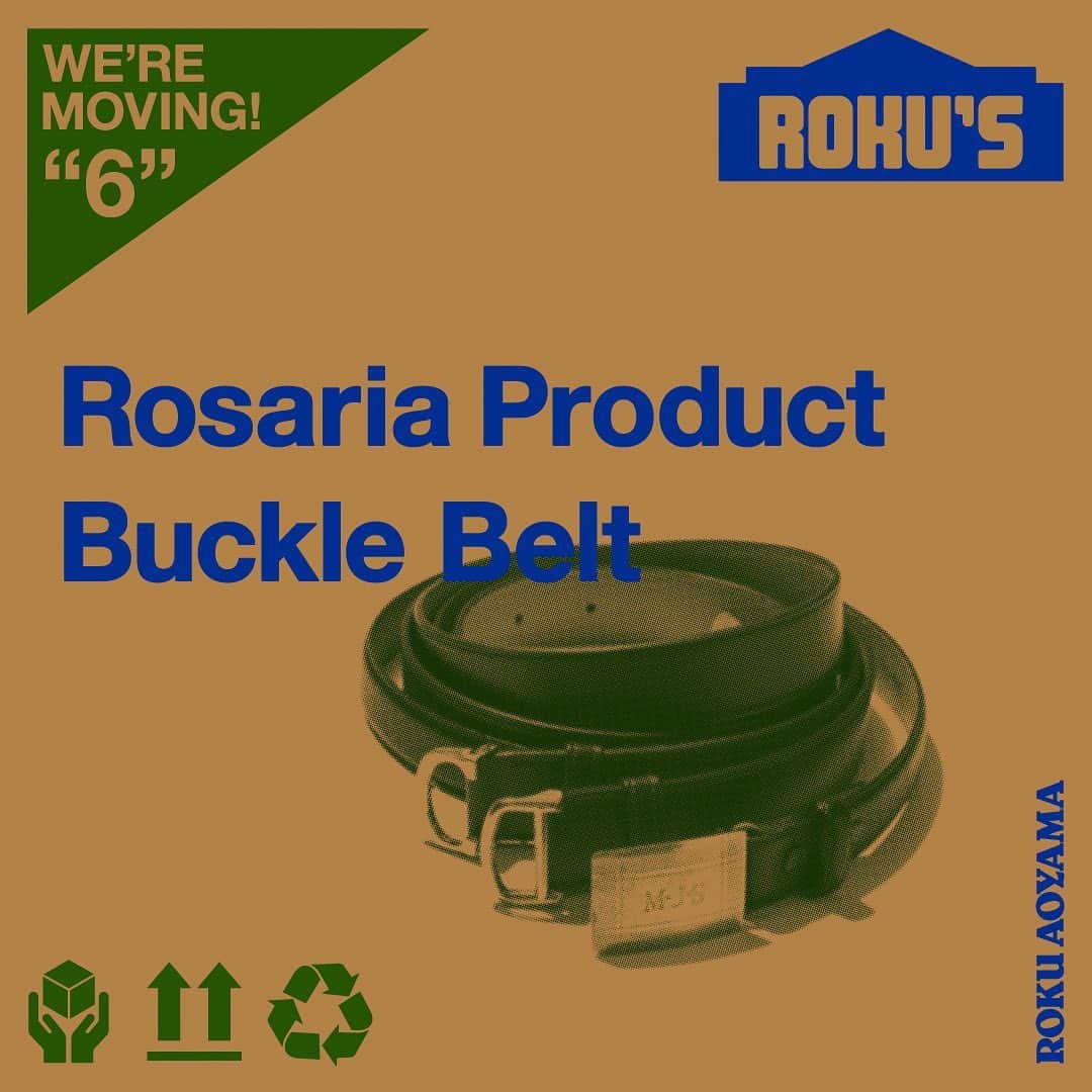 6(ROKU) OFFICIALのインスタグラム：「- 【Grand Opening 11.11 ROKU AOYAMA】 〈ROSARIA PRODUCT〉BUCKLE BELT  〈Tiffany〉や〈Cartier〉のヴィンテージバックルに、ハンドメイドのレザーベルトブランド<ROSARIA PRODUCT（ロザリア プロダクト）>のベルトを付けて新たに生まれ変わらせたもの。6 AOYAMA限定で展開します。   <ROSARIA PRODUCT>BUCKLE BELT PRICE：¥96,800～ 発売日：11月11日～ 発売店舗：6 AOYAMA ※お一人様1点のみ ※お電話でのお取置き、通販解禁日は11/20(月)〜となります。  -6 AOYAMA- ・オープン日：2023年11月11日(土) ・住所：東京都港区南青山3-14-17 B1F 　　　　(※ @h_beautyandyouth 隣接) ・営業時間：平日 12:00～20:00、土日 11:00～20:00 ・定休日：不定休」