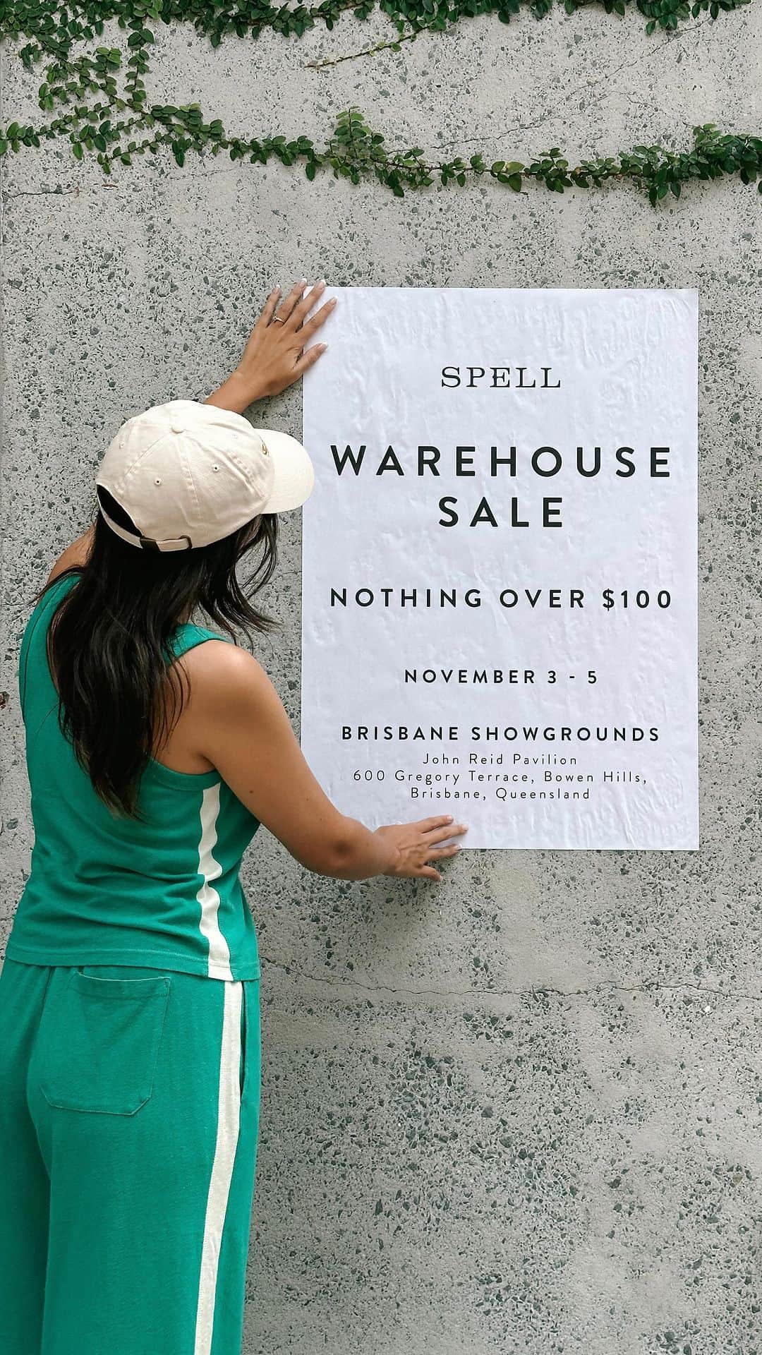 SPELLのインスタグラム：「The countdown is on… ⏰ our Brisbane Warehouse Sale starts Friday at the John Reid Pavilion, Brisbane Showgrounds ~ visit our highlights for more info 🤍」
