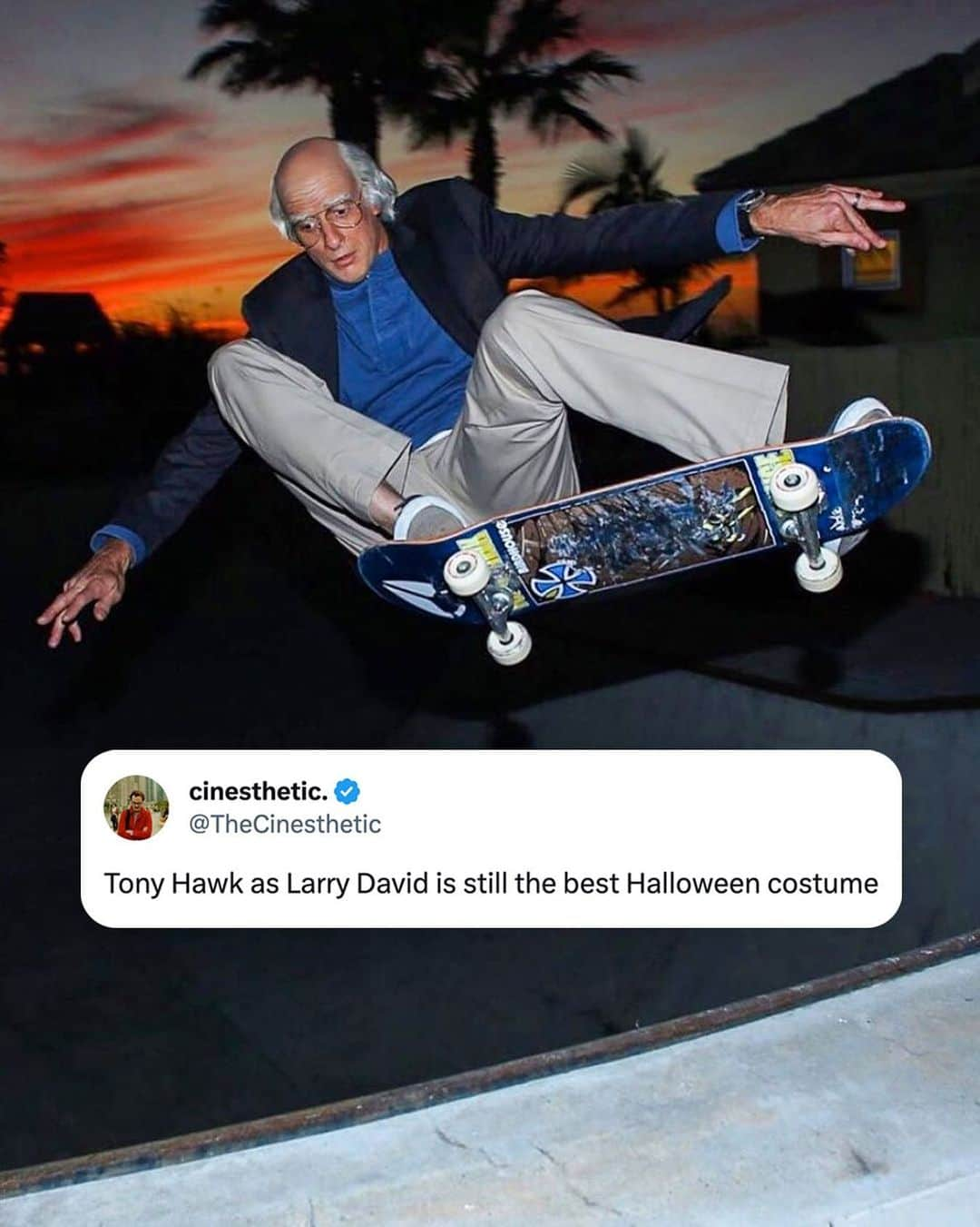 トニー・ホークさんのインスタグラム写真 - (トニー・ホークInstagram)「A legendary Halloween costume 😅  (via @tonyhawk, h/t TheCinesthetic/X)」11月1日 7時05分 - tonyhawk