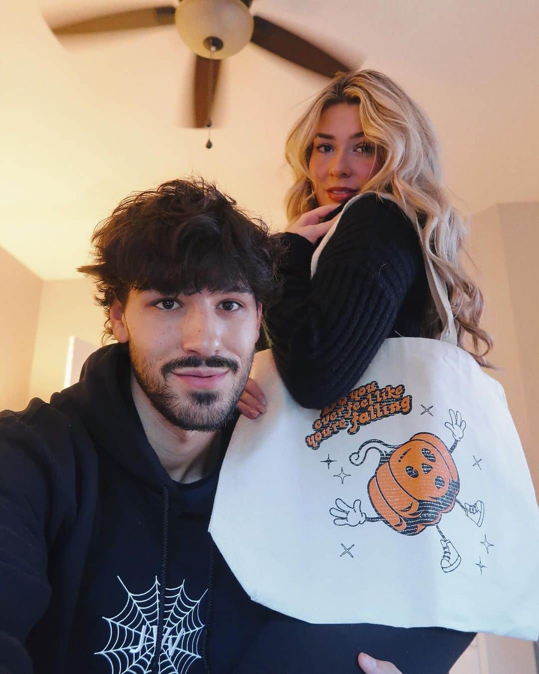 ジェイコブ・ホワイトサイズのインスタグラム：「JW SPIDERWEB HOODIE AND FALLING TOTE BAG AVAILABLE NOW (only 50 available)」