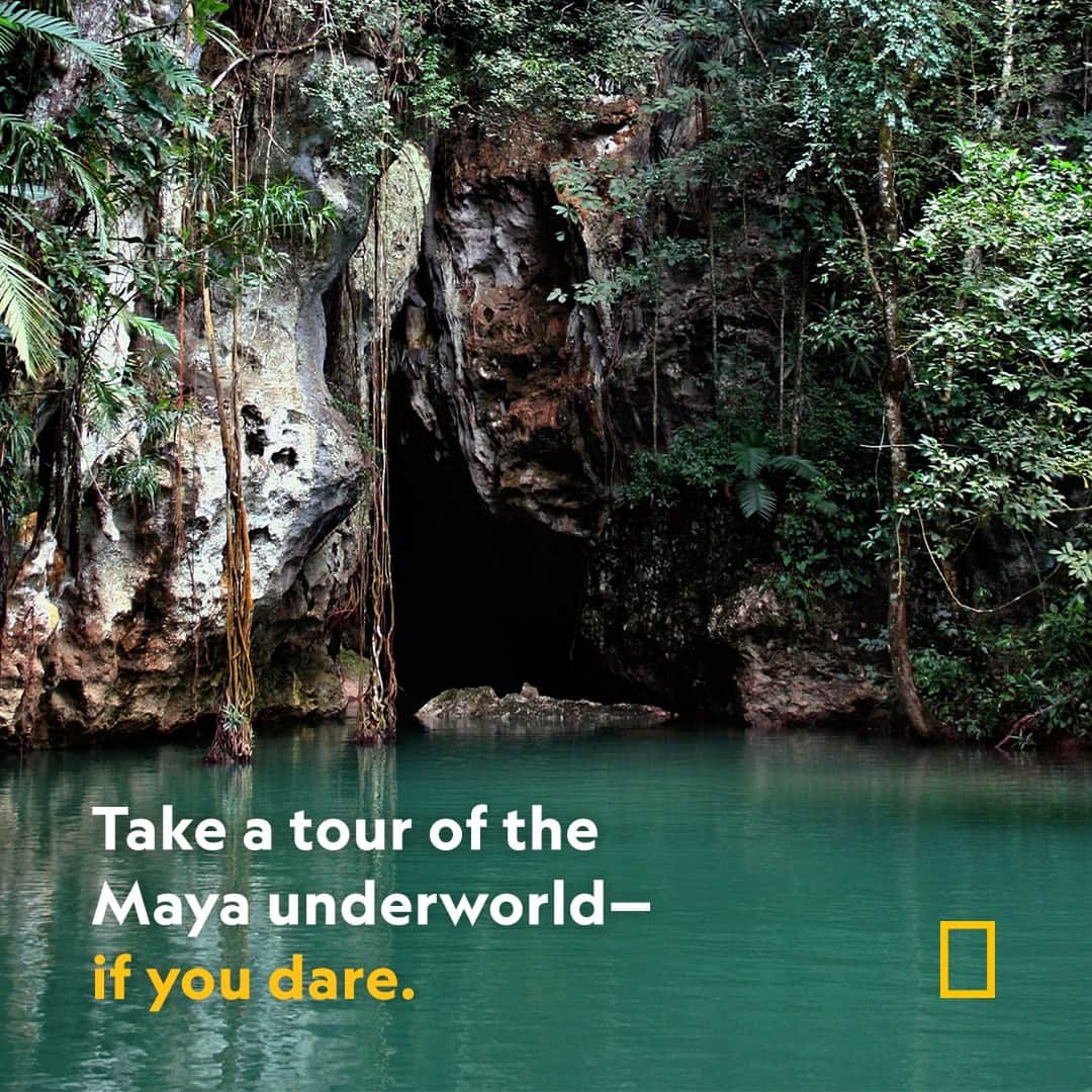 National Geographic Travelのインスタグラム：「There are hundreds of caves in Belize that served as portals to what the Maya called Xibalba—home to ancient death gods, rituals, and extraordinary relics left behind. Head to the link in bio to discover how to explore these eerie portals to the Maya underworld.  Photograph By Helen Bamford / Alamy」