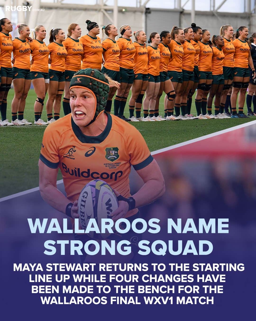 ラグビーオーストラリア代表のインスタグラム：「Wallaroos squad announced 📢  Head to our website for the full squad. Link in bio 🔗  #Wallaroos #WXV」