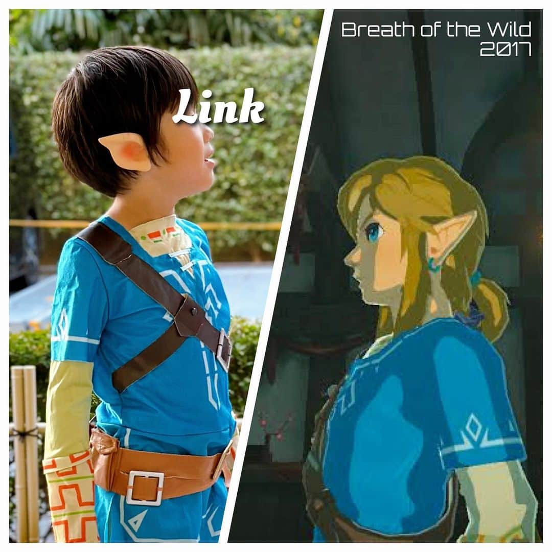 ochikeronさんのインスタグラム写真 - (ochikeronInstagram)「Link and Zelda 🗡️  By making this post, I noticed why my son was asking for blue earrings 😅 Mommy is still learning 🎮  #thelegendofzelda #zelda #link #ゼルダの伝説 #breathofthewild #twilightprincess #ブレスオブザワイルド #トワプリ #ハロウィン #ハロウィンコスプレ #halloween #halloweencostume」11月1日 10時55分 - ochikeron