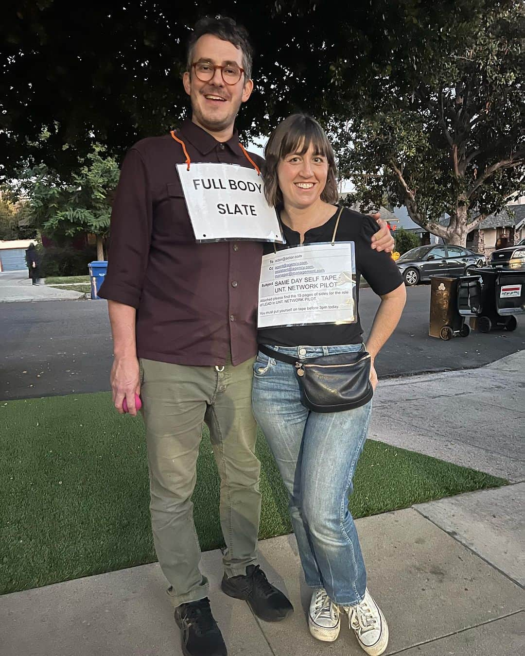 テイト・エリントンのインスタグラム：「Went as the most terrifying thing we could think of. 👻👻👻  Happy Halloween!!!  Sidebar: weird shadow kind of makes it look like I peed myself.」