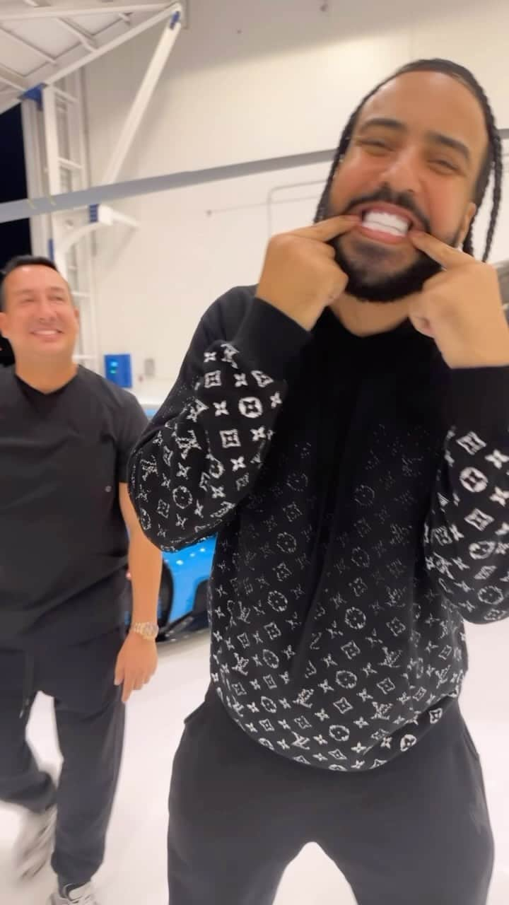 フレンチ・モンタナのインスタグラム：「Another Billion Dollar Smile by the GOAT! Haaaannnnn 🔥💎」